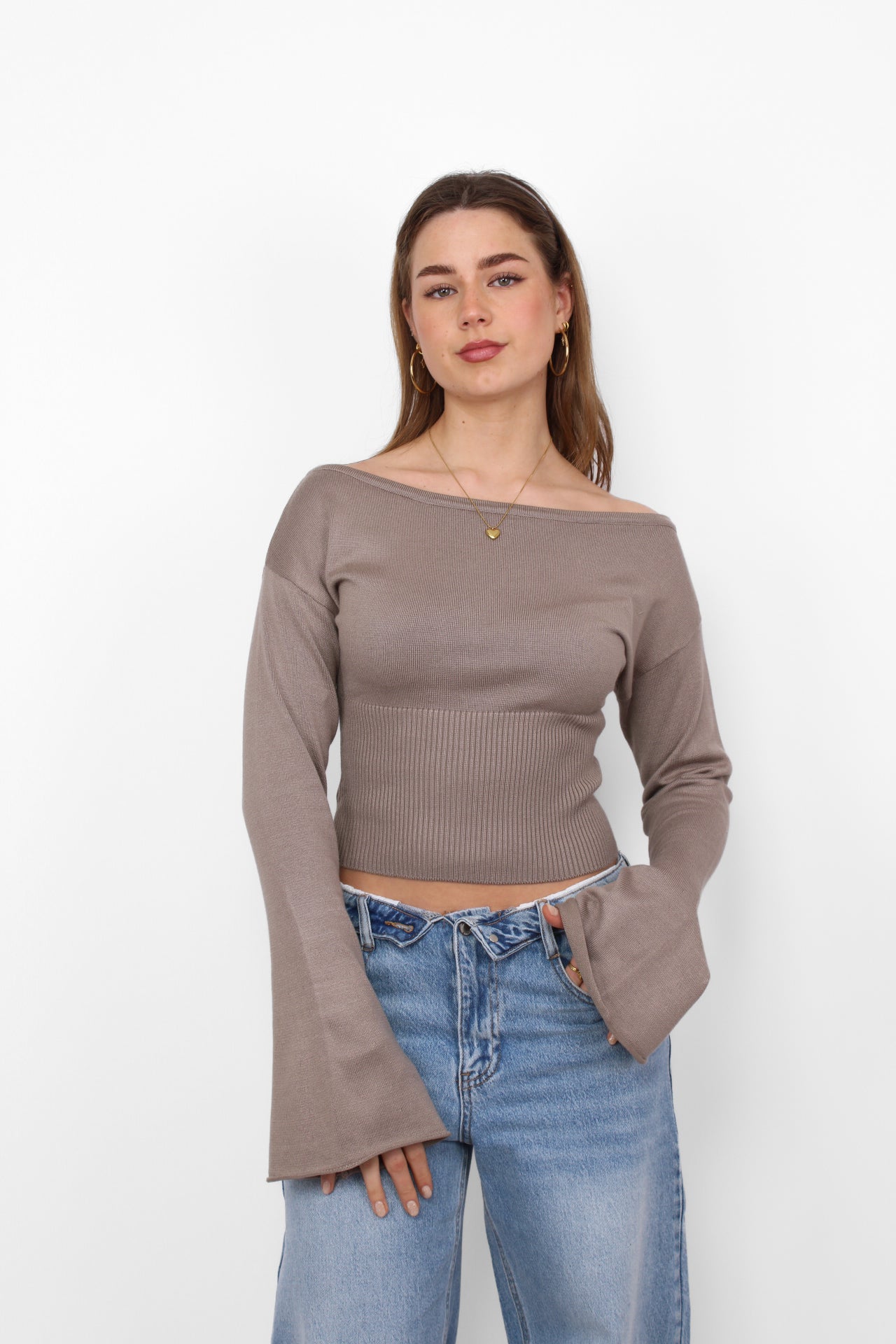 HARPER TOP - TAUPE