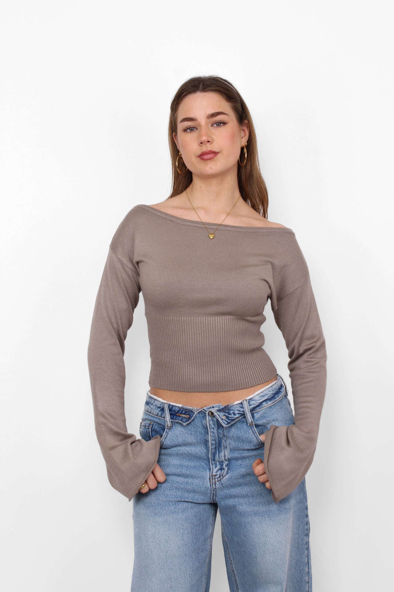 HARPER TOP - TAUPE