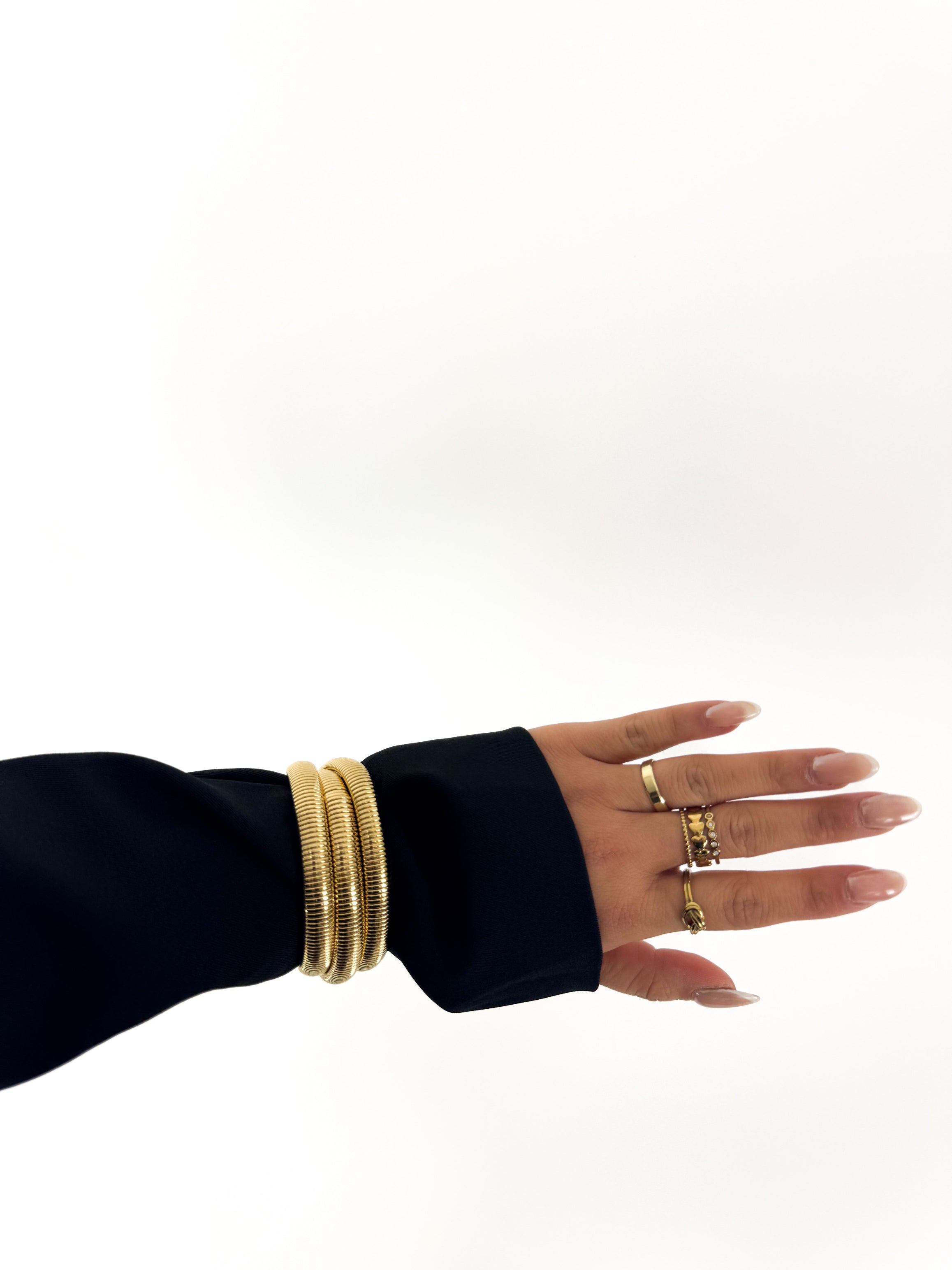 TRIPLE SNAKE BANGLE - GOLD