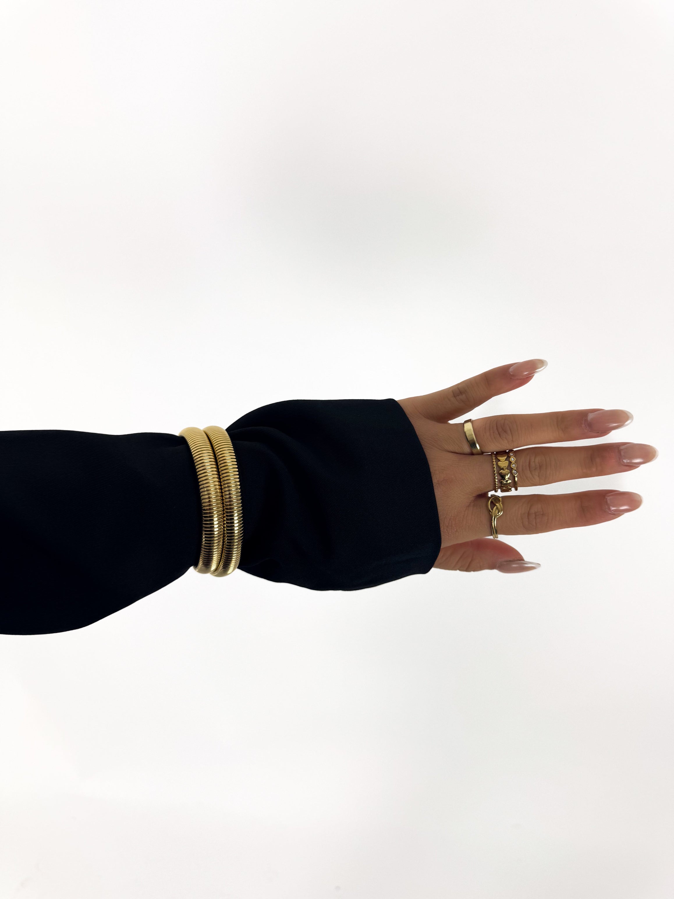 DOUBLE SNAKE BANGLE - GOLD