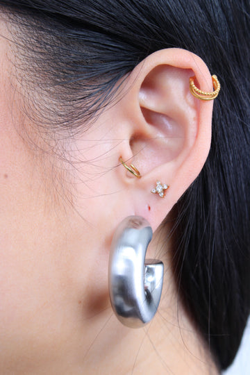 CHUNKY HOOPS - SILVER