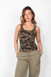 CAMOUFLAGE STUD TANK TOP