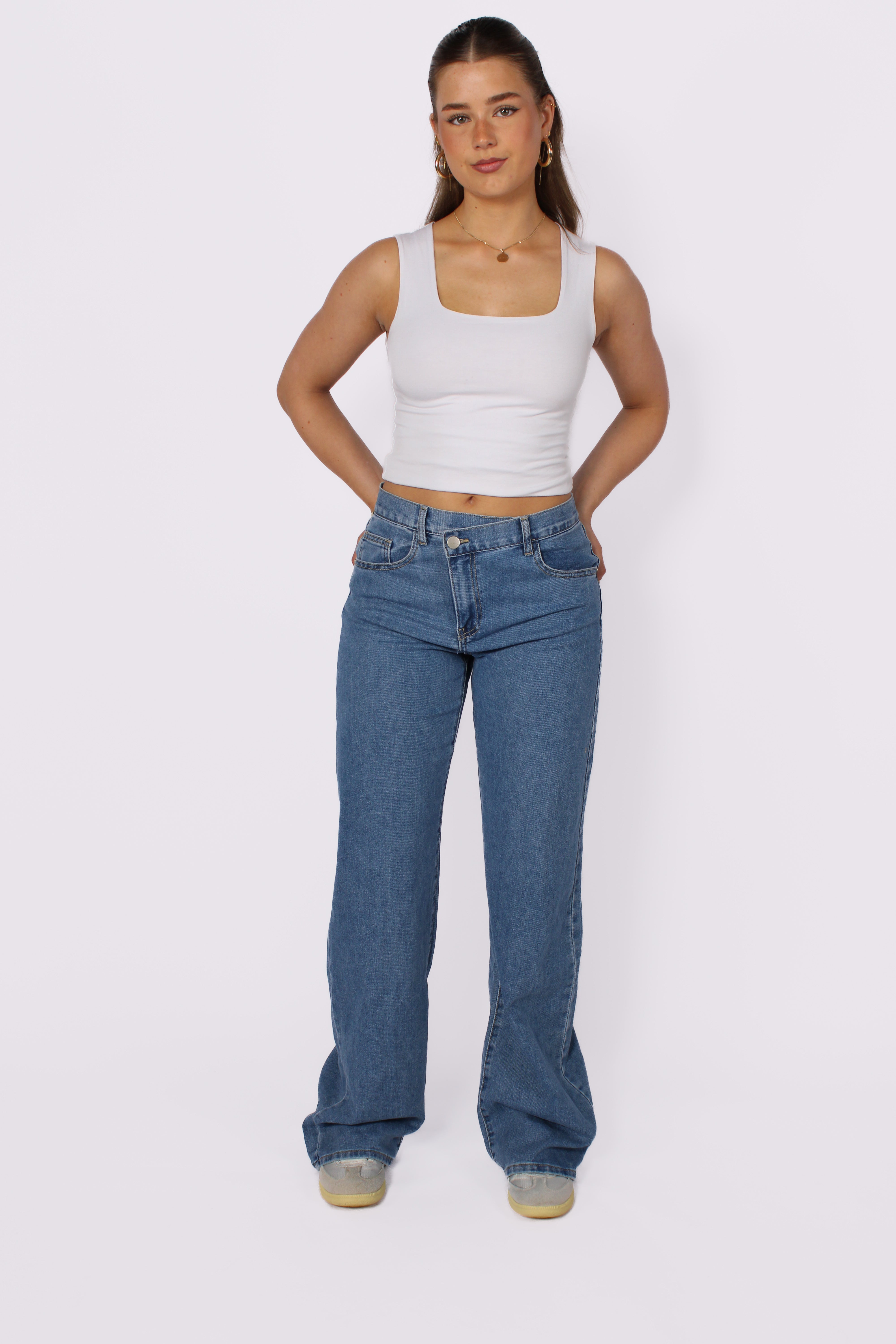 "TALL" WIDE LEG JEANS 3293 - MID DENIM