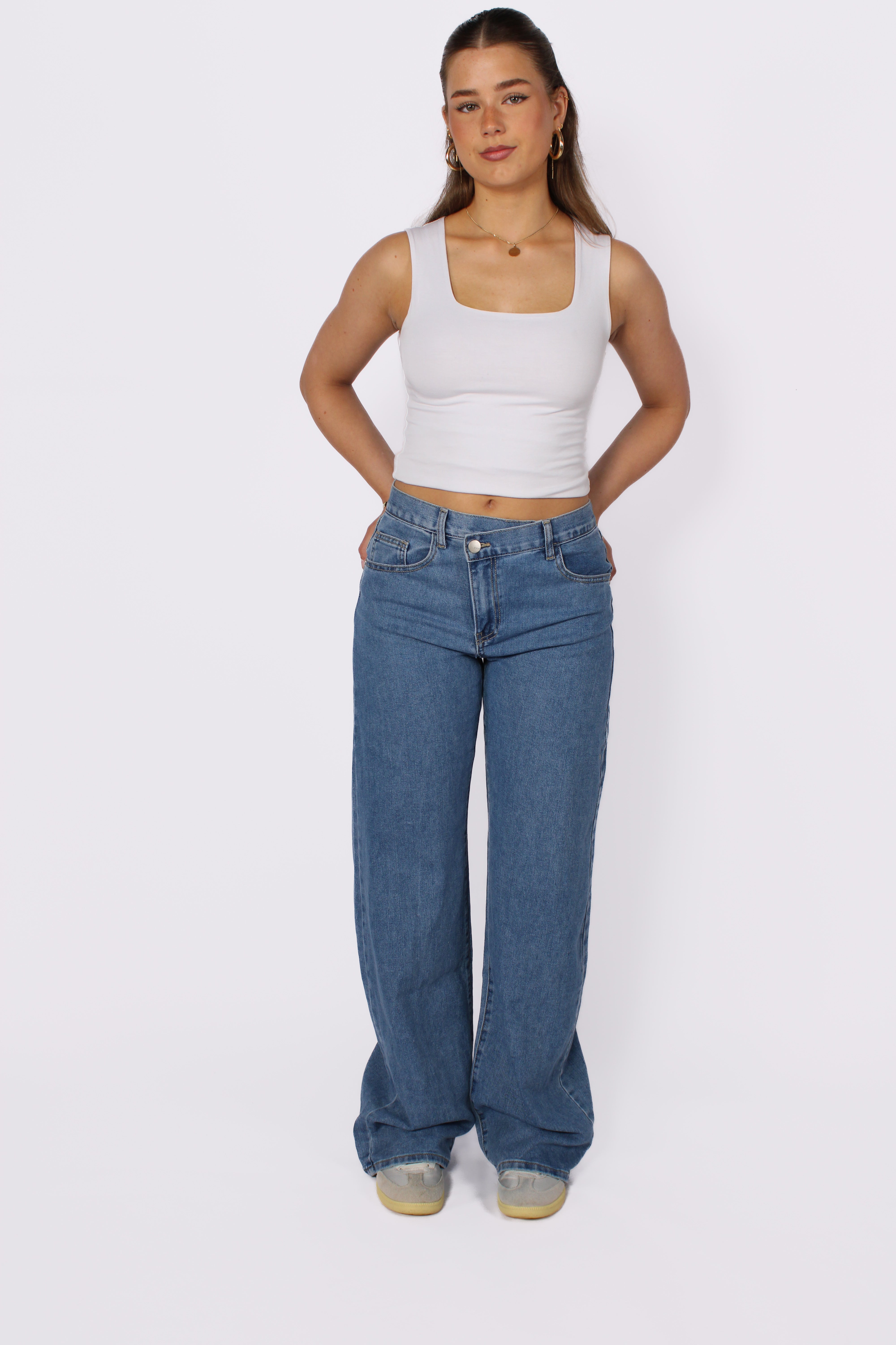 "TALL" WIDE LEG JEANS 3293 - MID DENIM