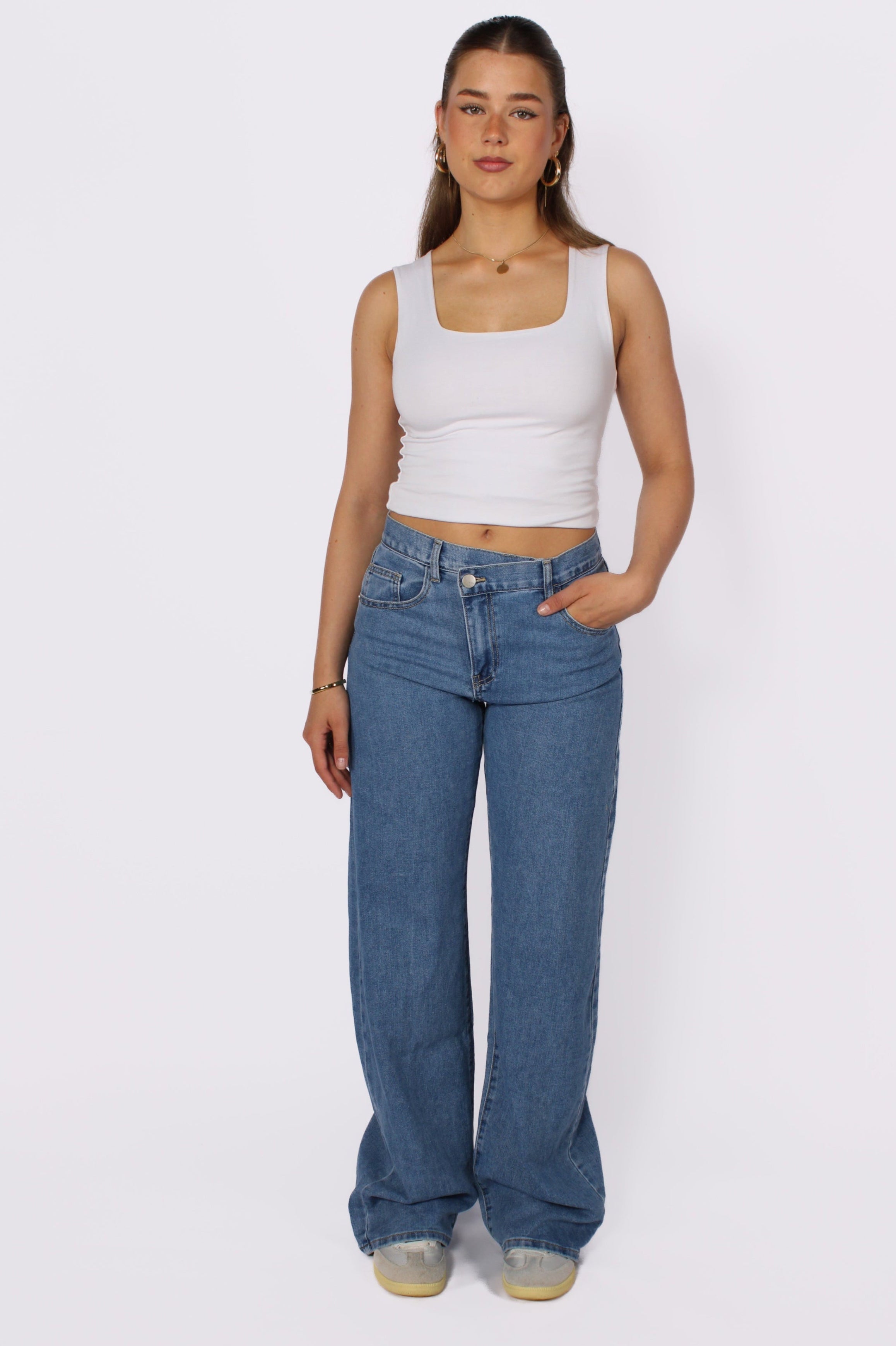 "TALL" WIDE LEG JEANS 3293 - MID DENIM