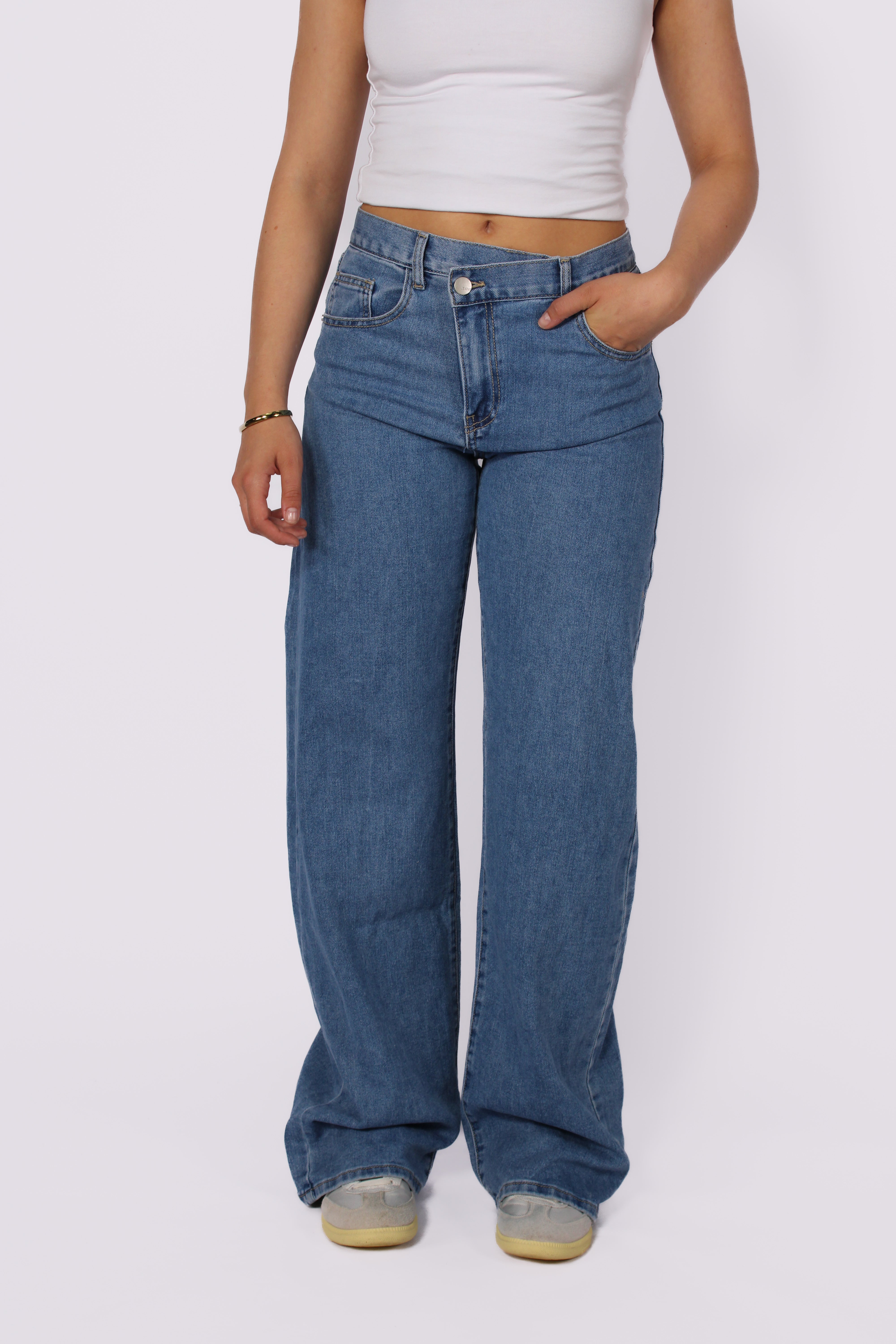 "TALL" WIDE LEG JEANS 3293 - MID DENIM