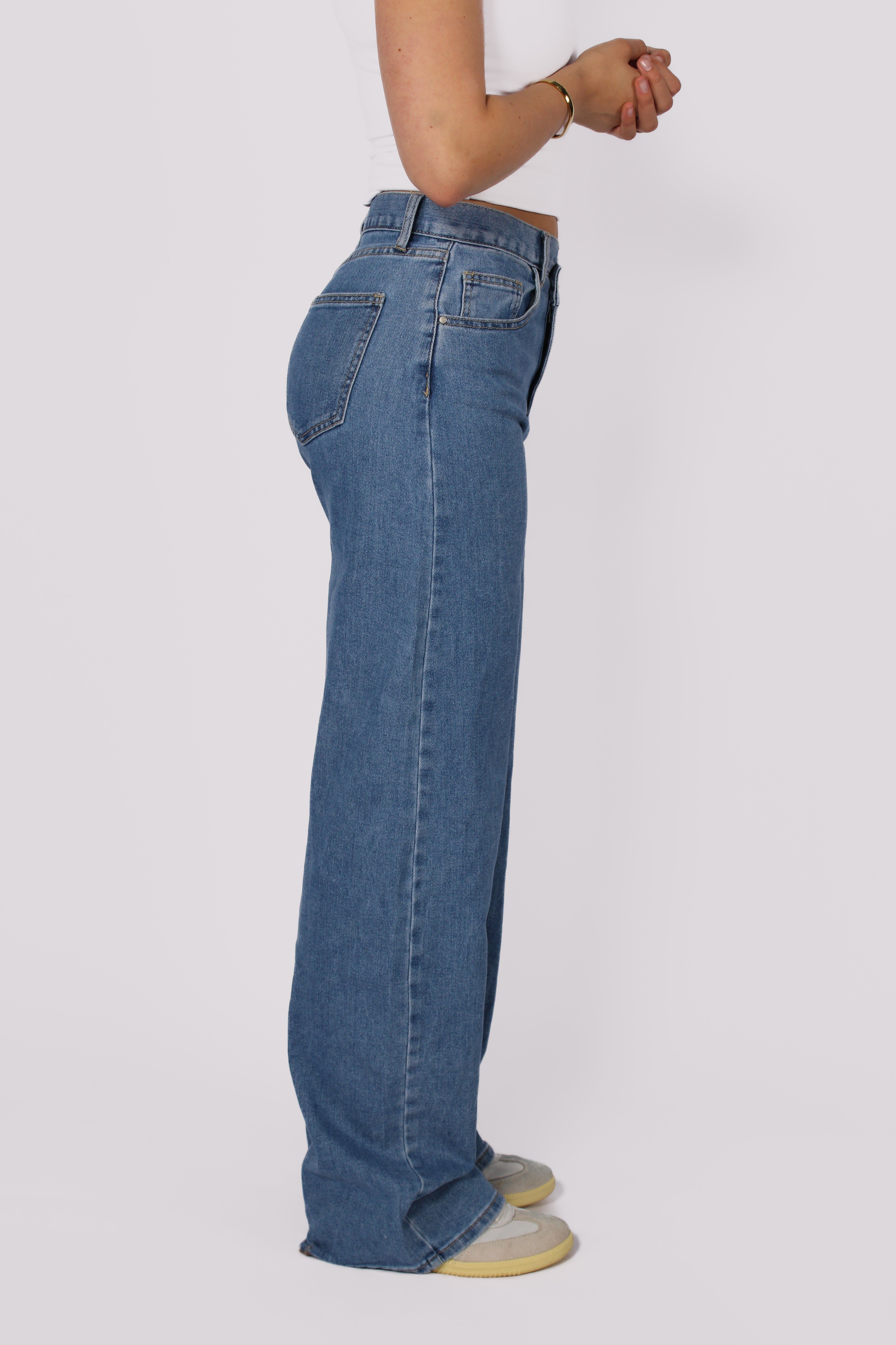 "TALL" WIDE LEG JEANS 3293 - MID DENIM