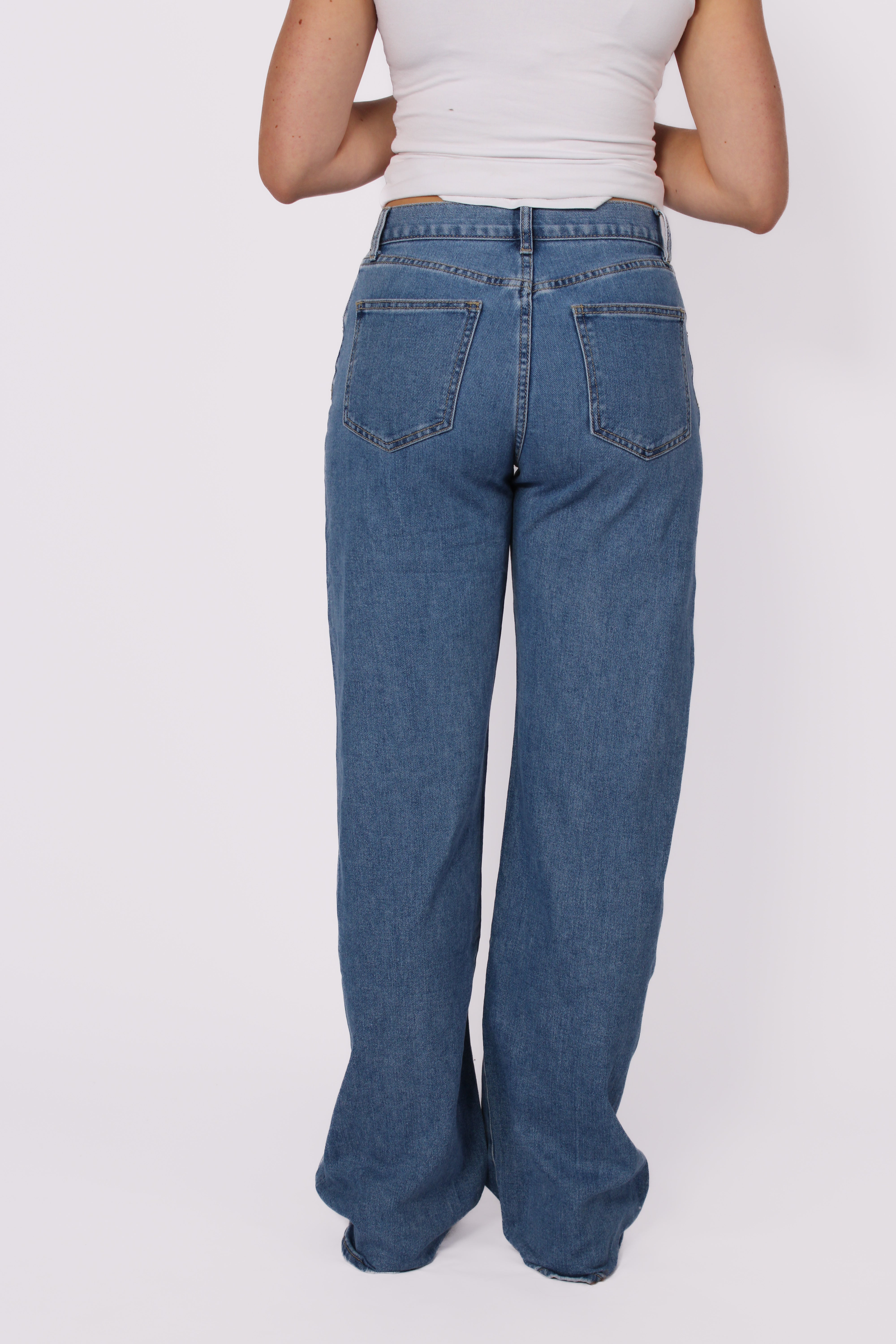 "TALL" WIDE LEG JEANS 3293 - MID DENIM