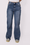 "PLUSSIZE TALL" WIDE LEG JEANS 966-5 - MID DENIM