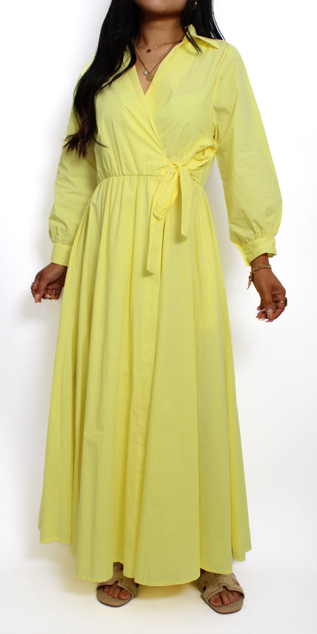 THE COTTON FLOW DRESS - YELLOW 