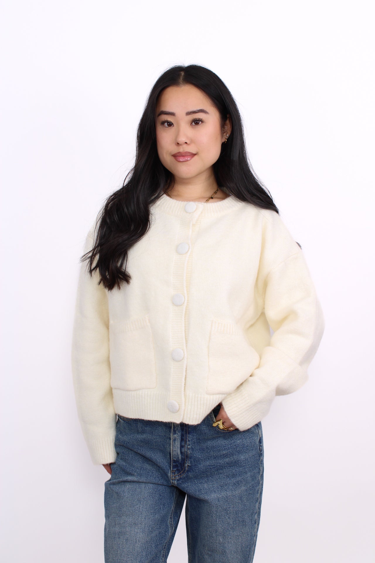 HAZEL CARDIGAN - CREME