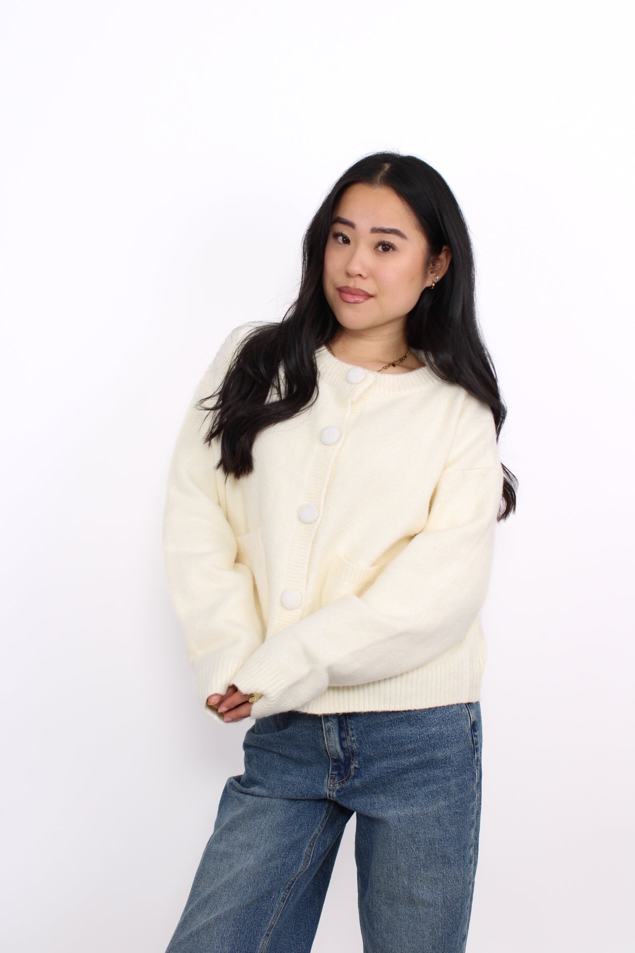 HAZEL CARDIGAN - CREME