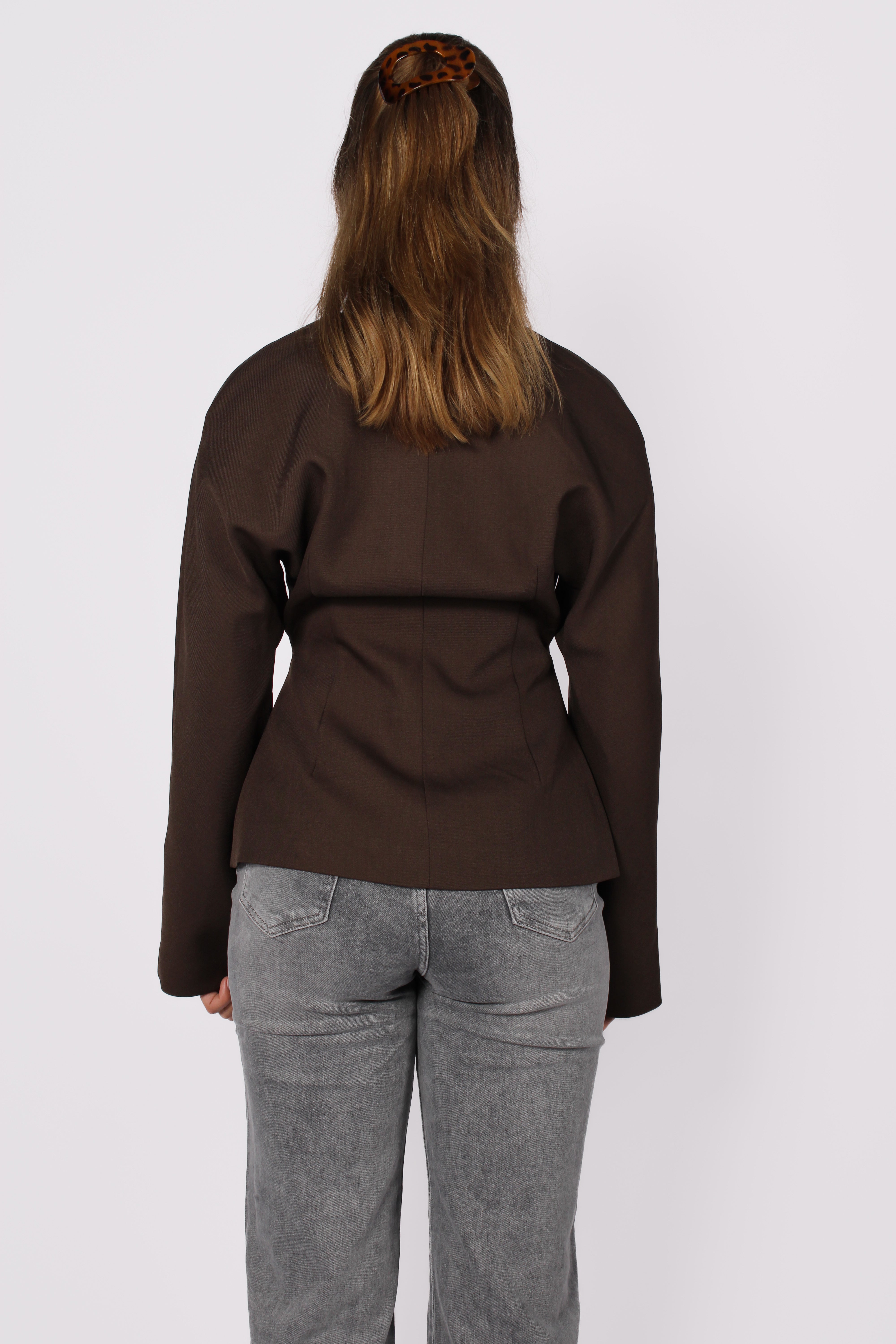 AVA TOP - DARK BROWN