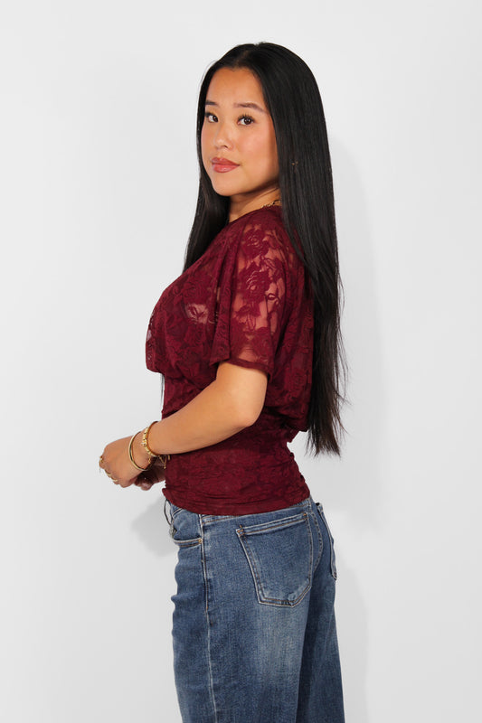 DINNER DATE LACE TOP