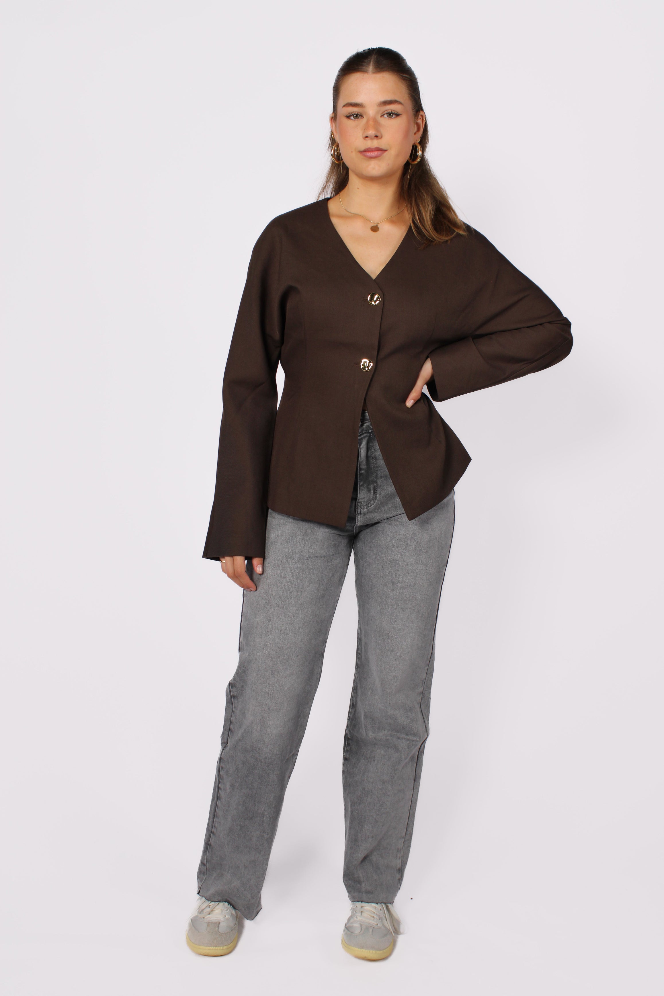 STRAIGHT LEG JEANS 6733 - LIGHT GREY DENIM