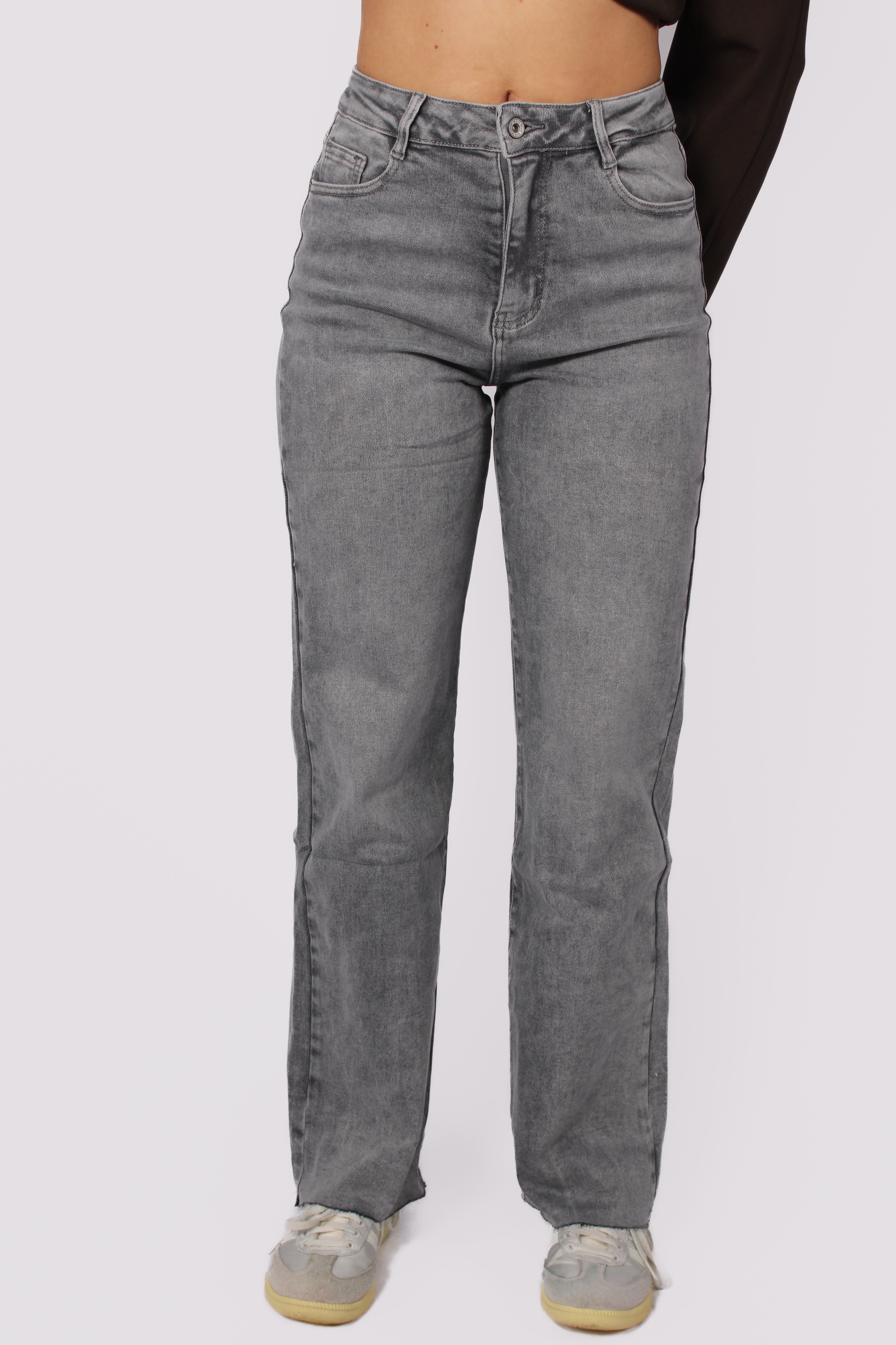 STRAIGHT LEG JEANS 6733 - LIGHT GREY DENIM