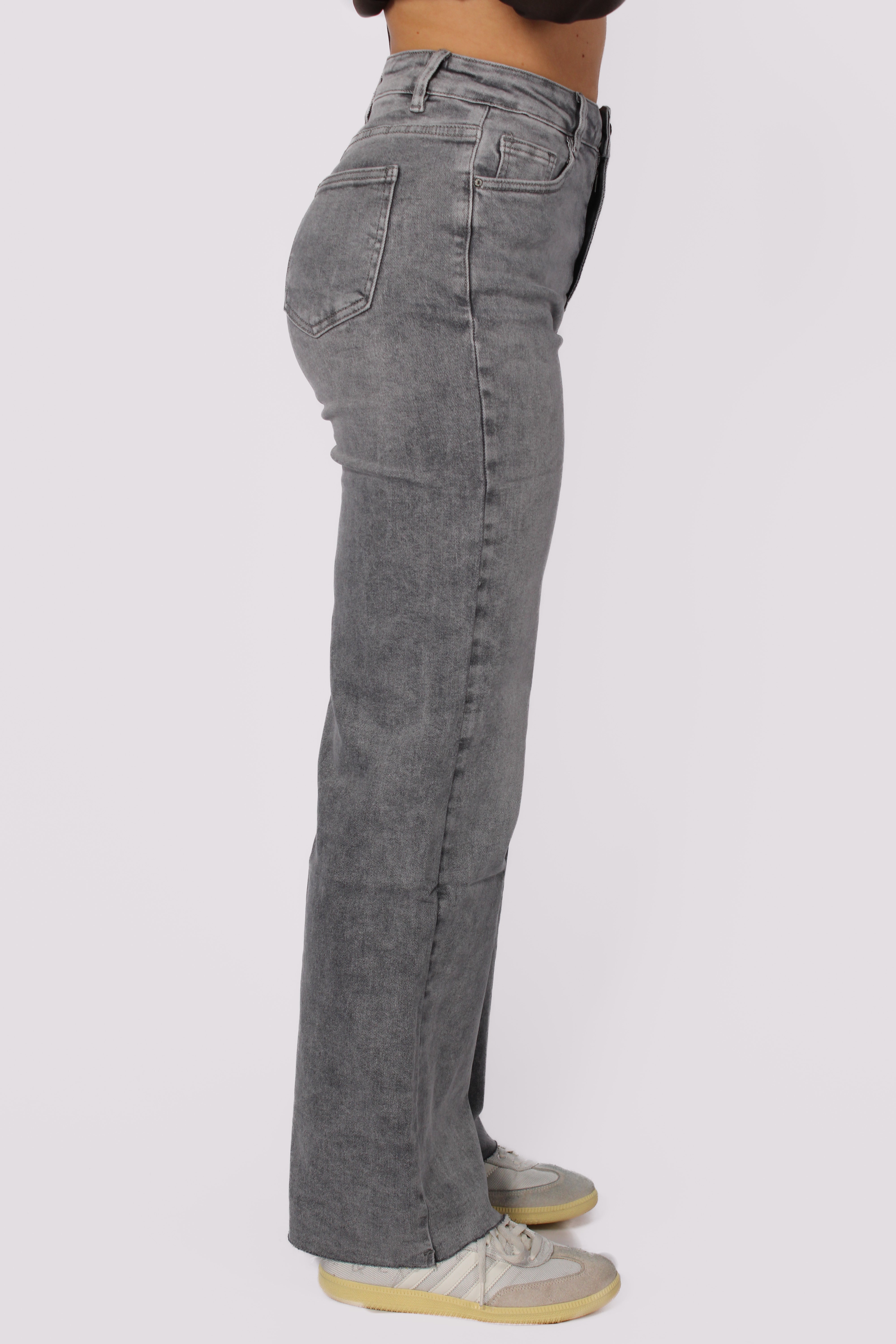STRAIGHT LEG JEANS 6733 - LIGHT GREY DENIM