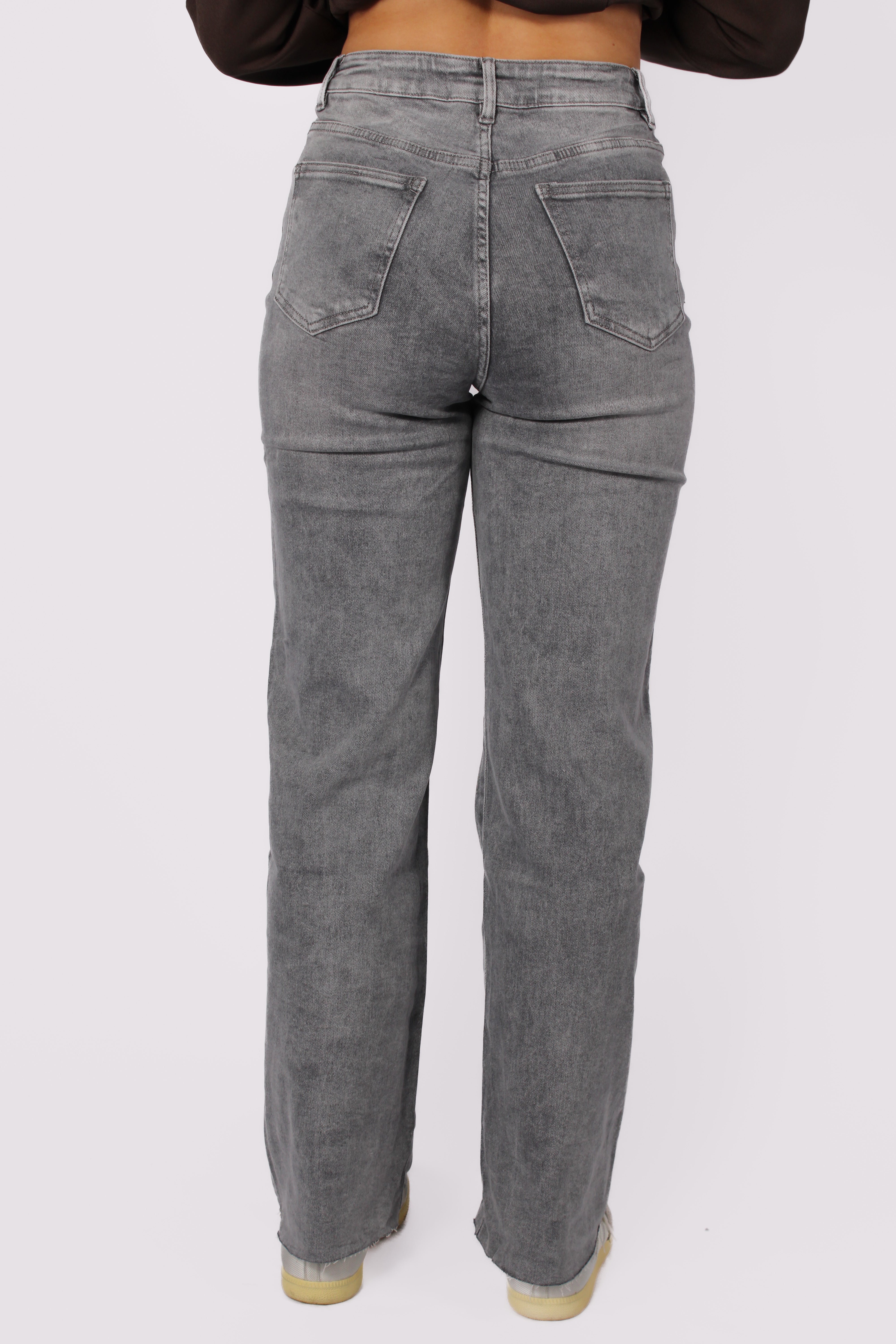 STRAIGHT LEG JEANS 6733 - LIGHT GREY DENIM