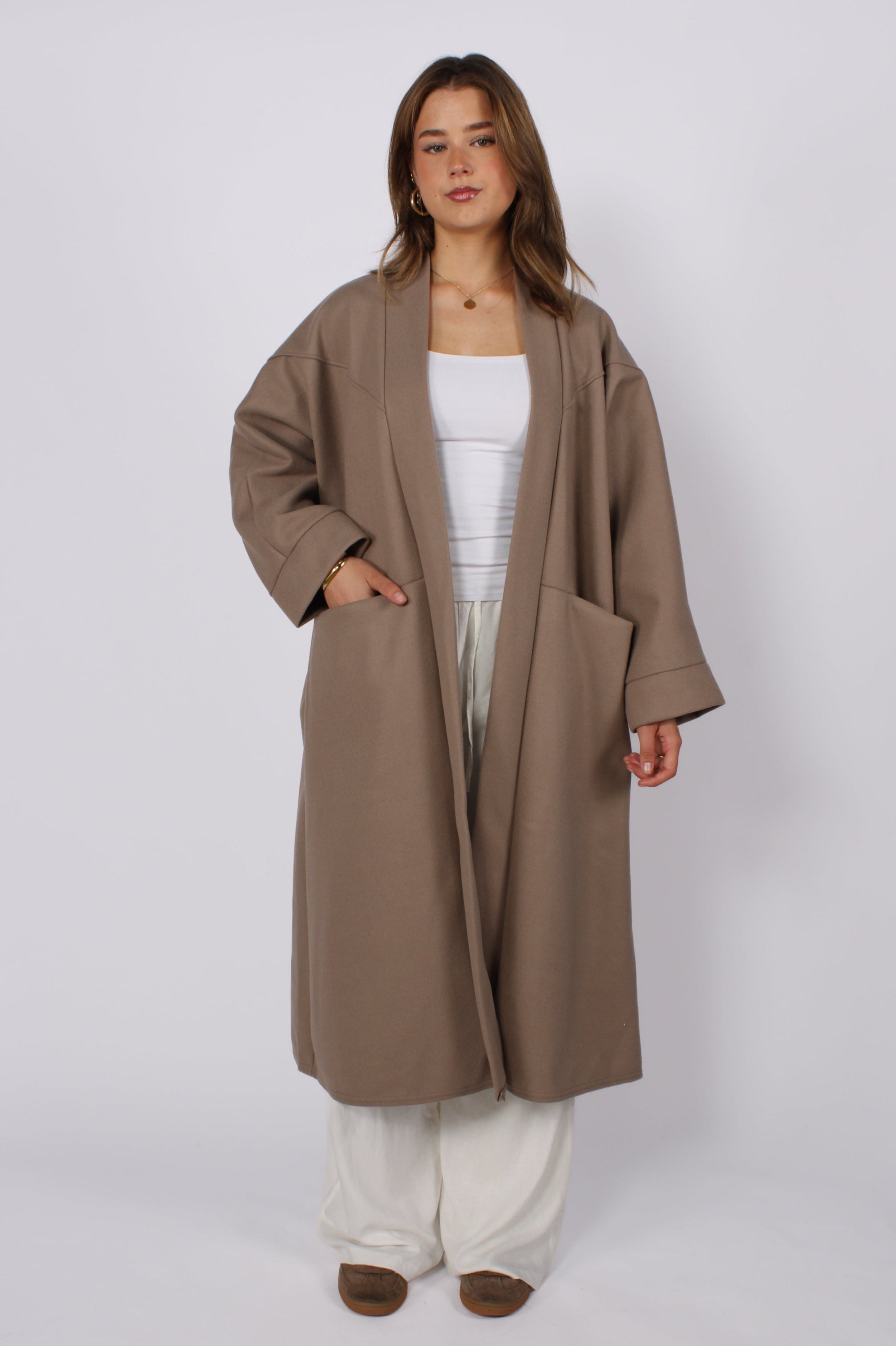 NYLA KIMONO - TAUPE