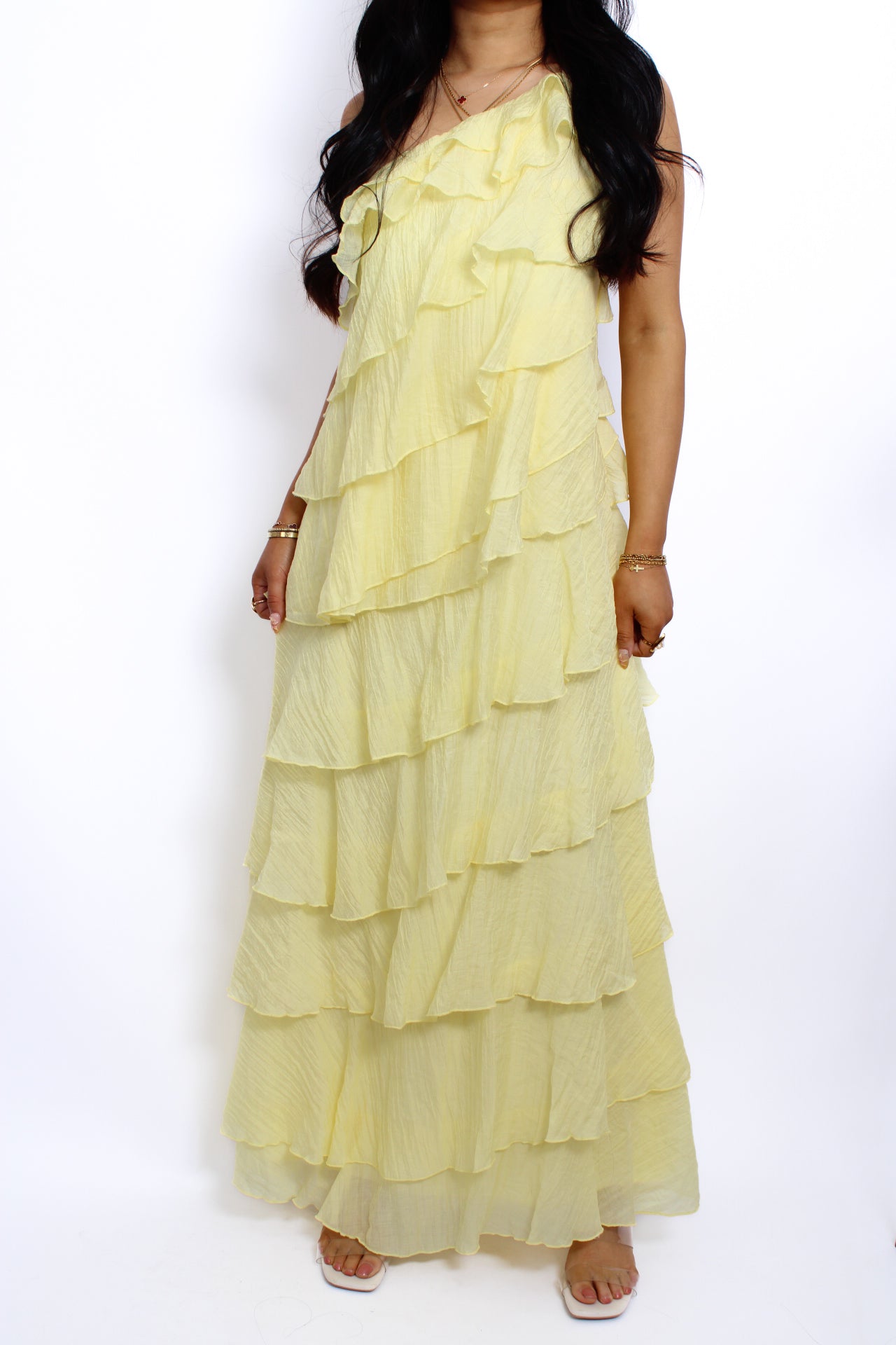 FLOWLINE MAXI DRESS - BUTTER YELLOW