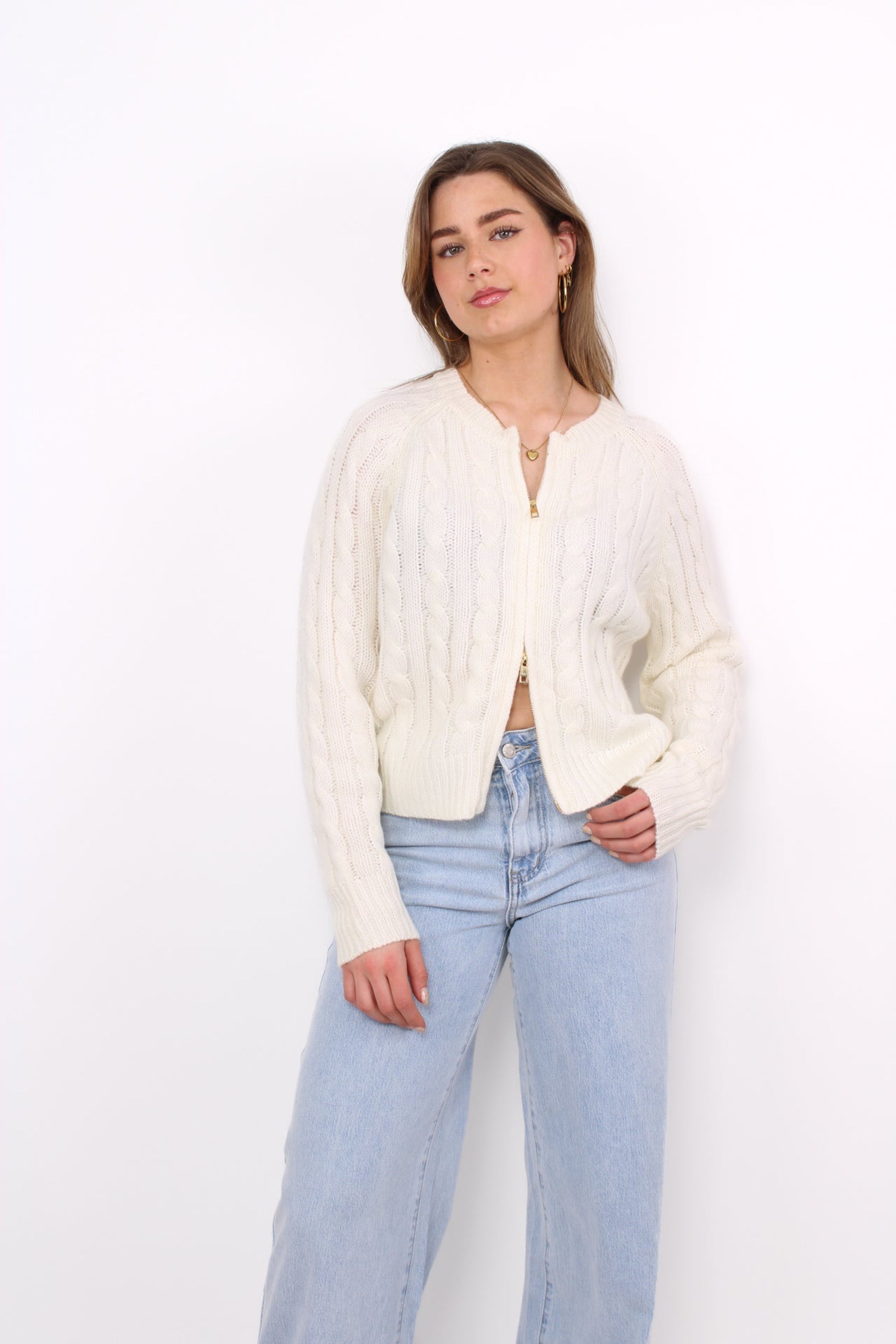 ZIP ME UP KNIT - OFF WHITE