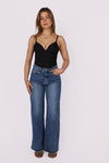 WIDE LEG JEANS 9092 - MID DENIM
