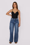 WIDE LEG JEANS 9092 - MID DENIM