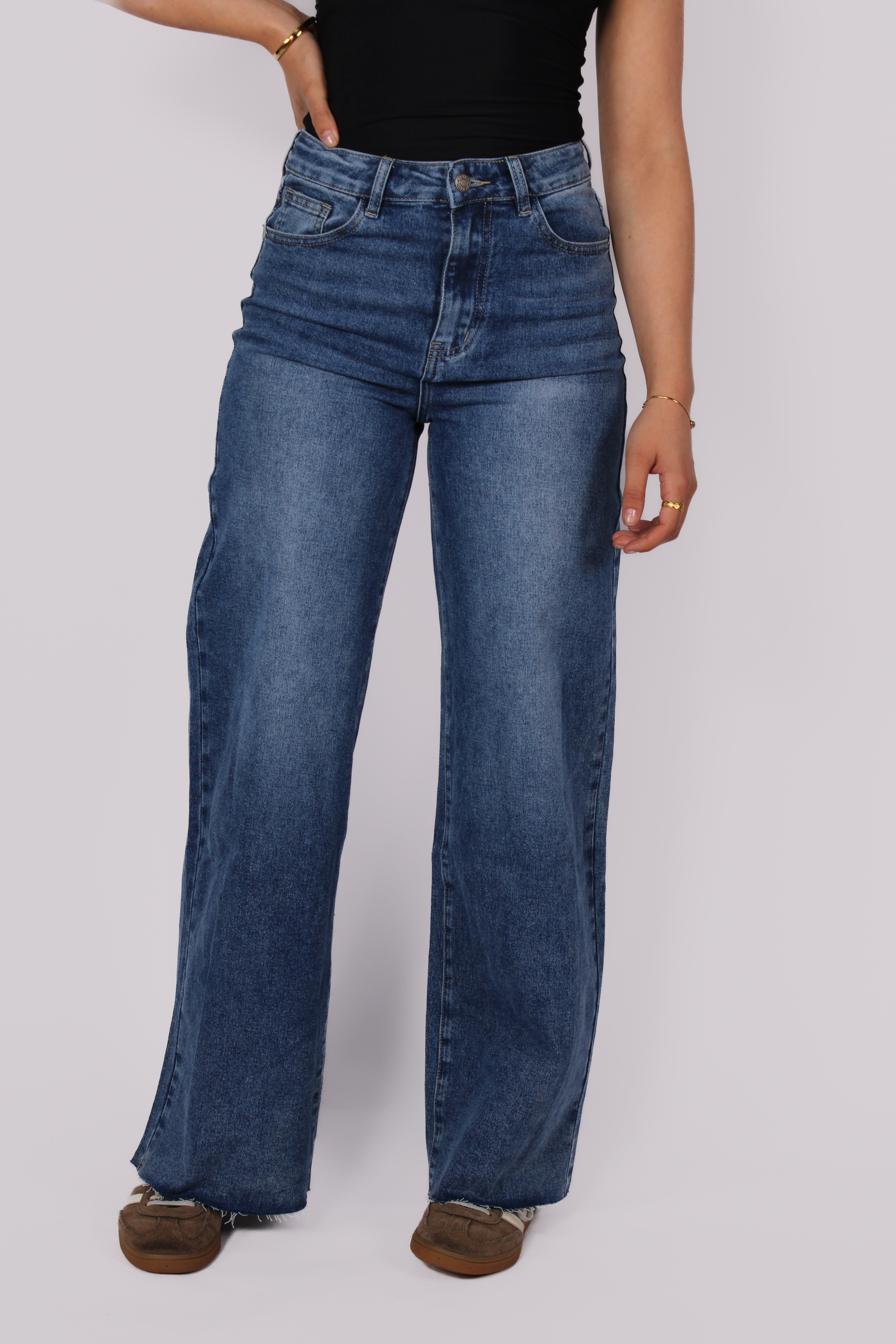 WIDE LEG JEANS 9092 - MID DENIM