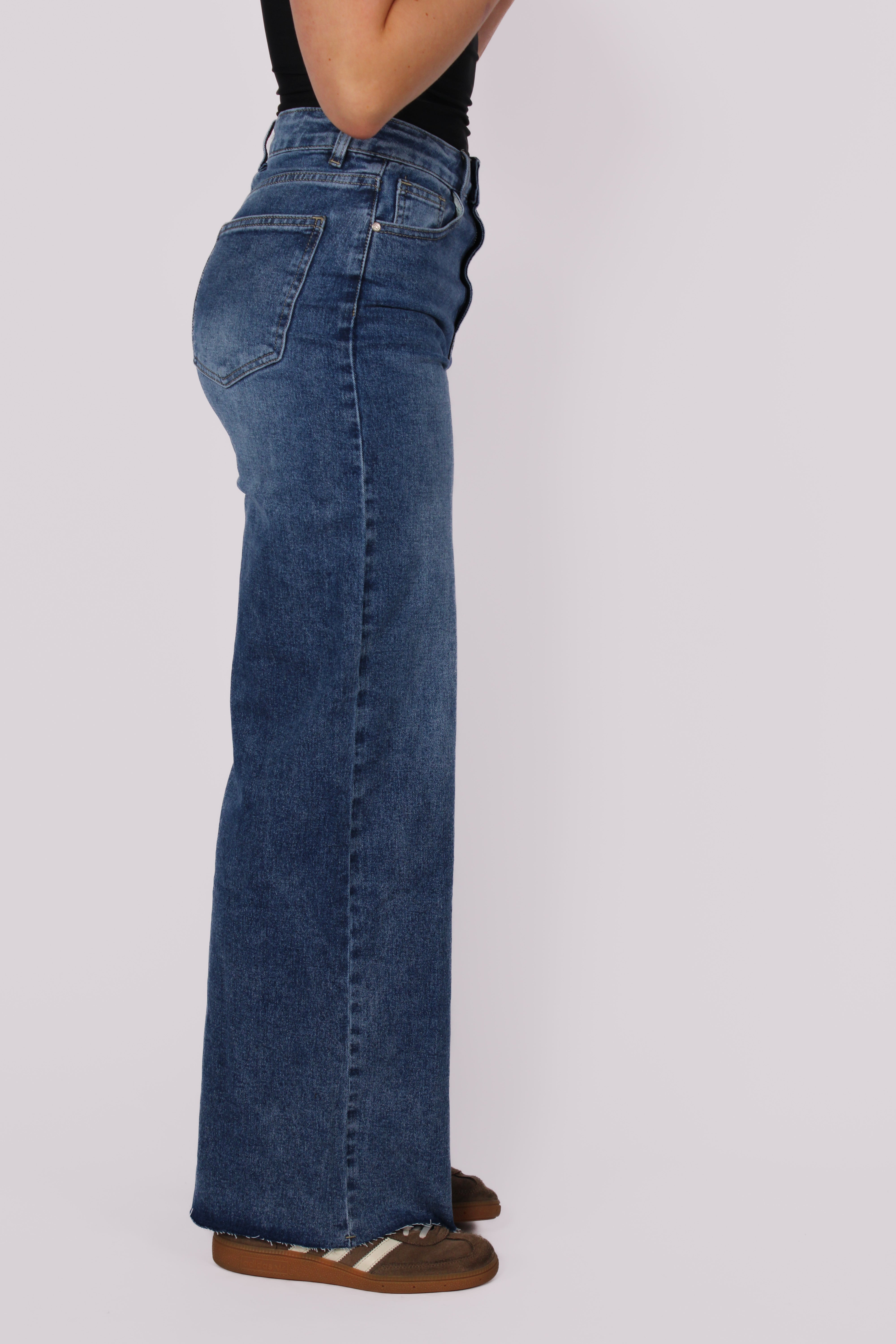 WIDE LEG JEANS 9092 - MID DENIM