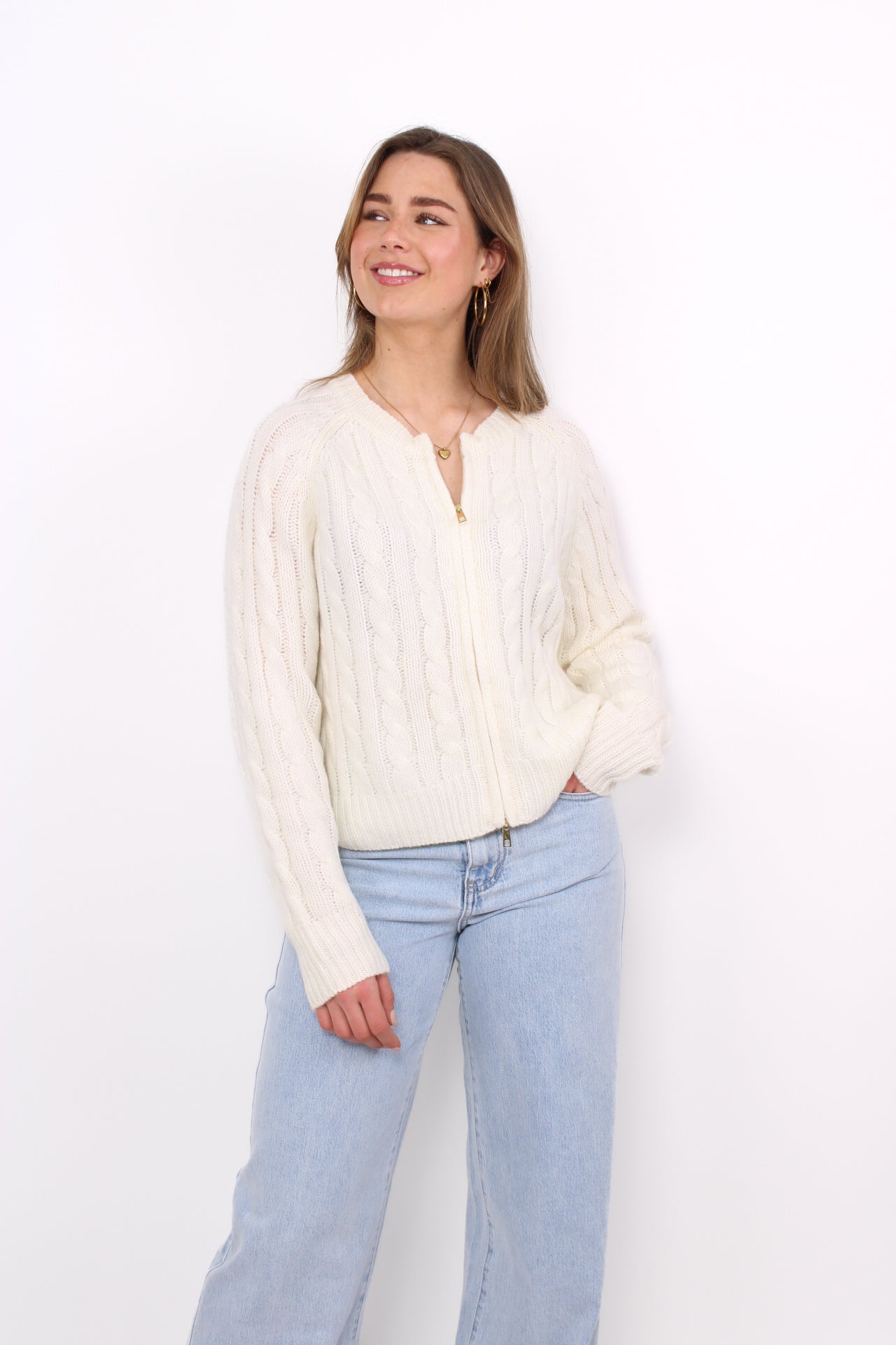 ZIP ME UP KNIT - OFF WHITE
