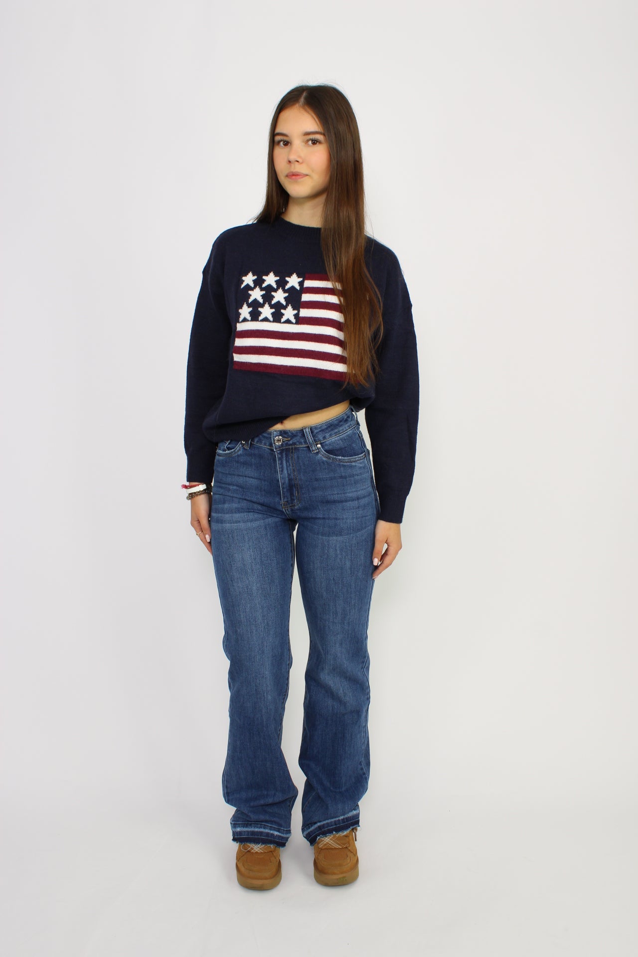 MID WAIST JEANS Q160 - DARK DENIM