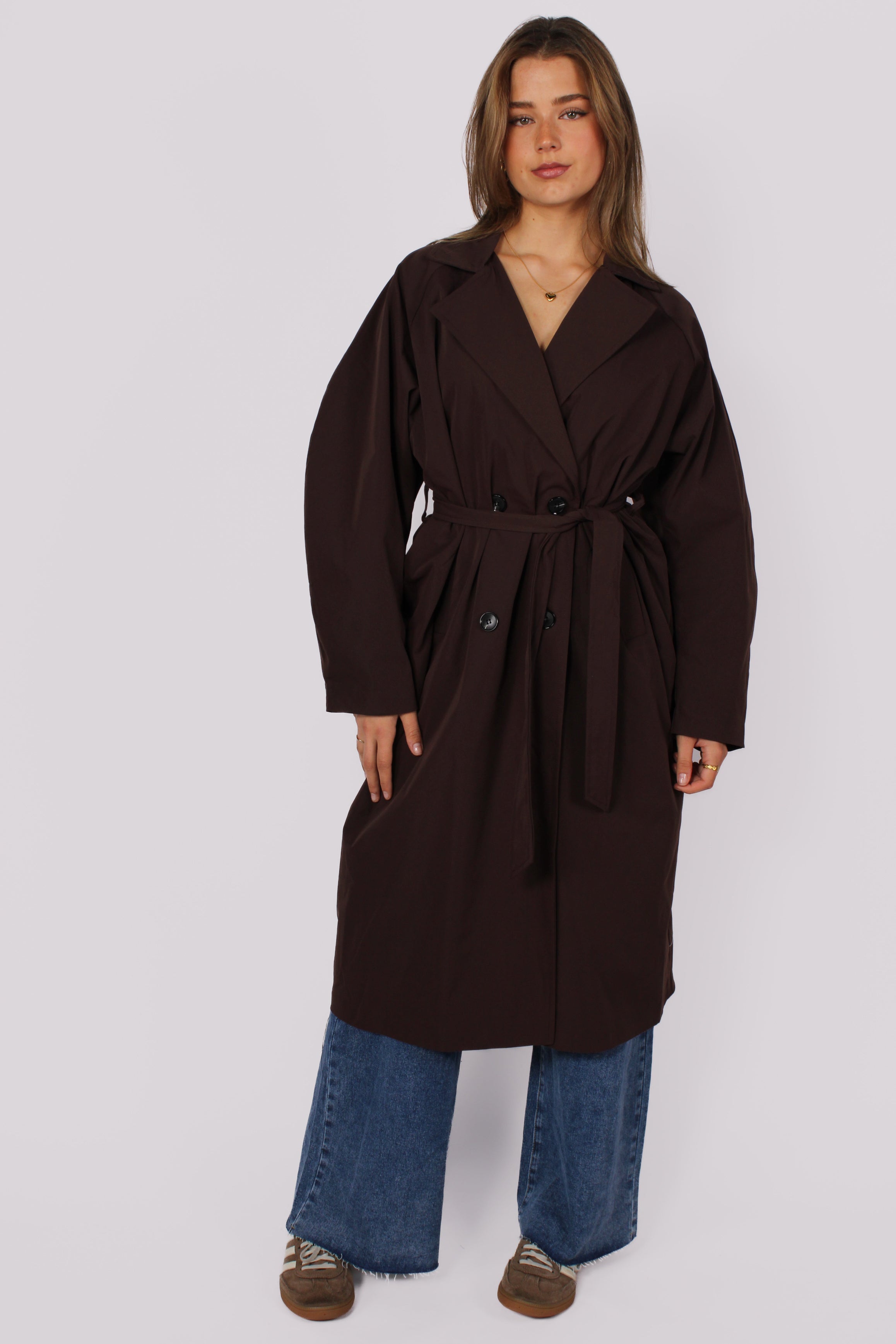 ZAYA TRENCHCOAT  - DARK BROWN