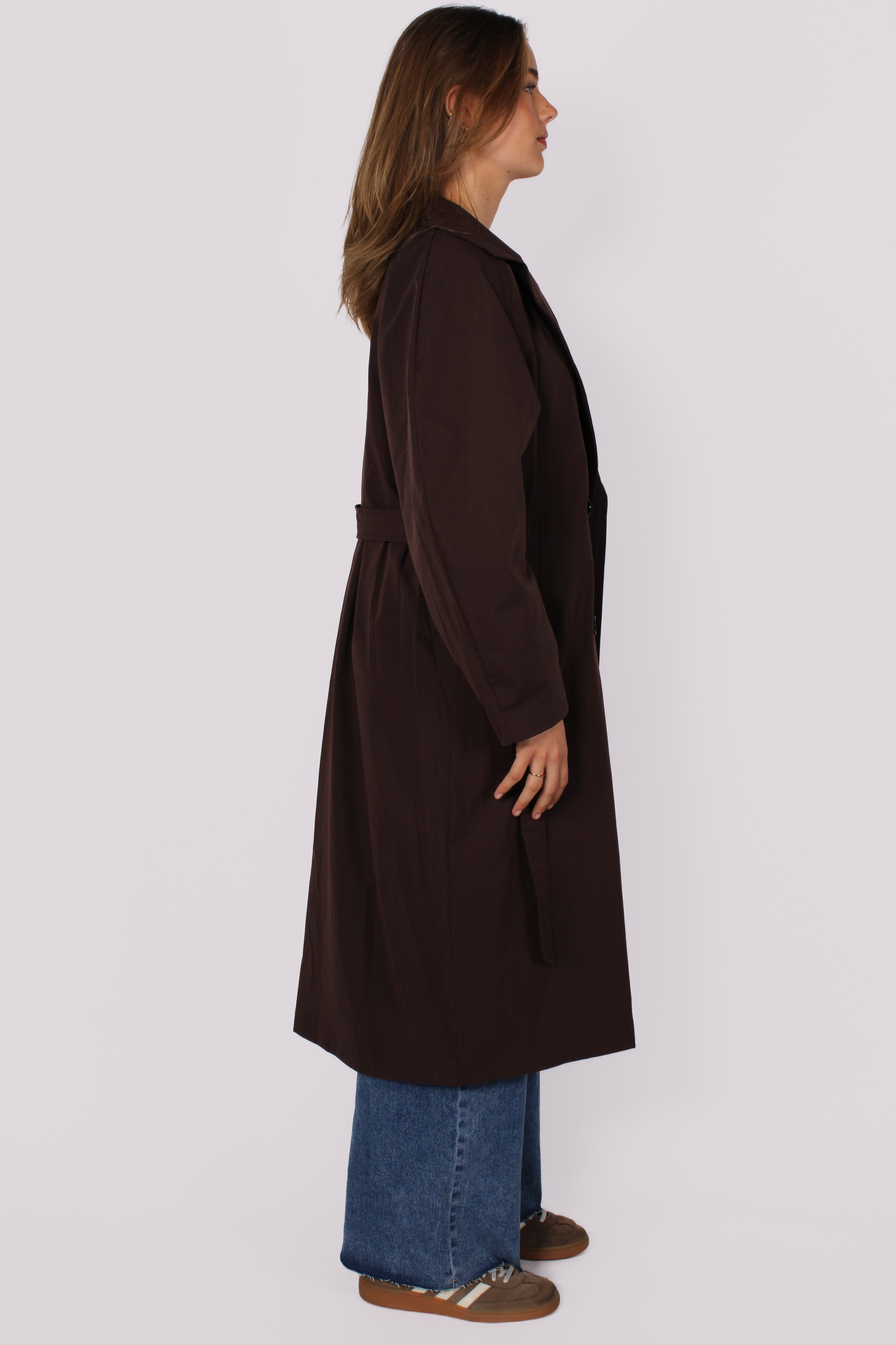 ZAYA TRENCHCOAT  - DARK BROWN