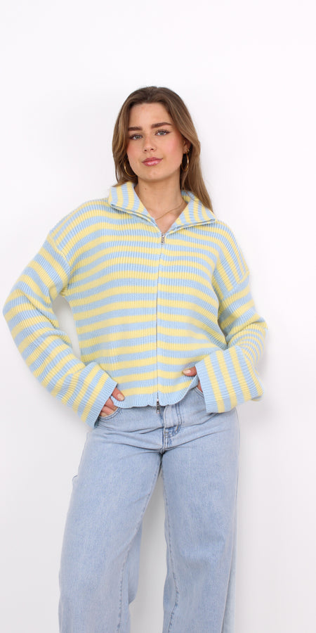 NOVA ZIPPER KNIT - BUTTER YELLOW