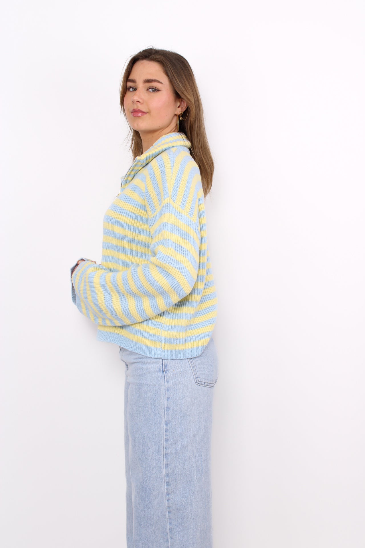 NOVA ZIPPER KNIT - BUTTER YELLOW