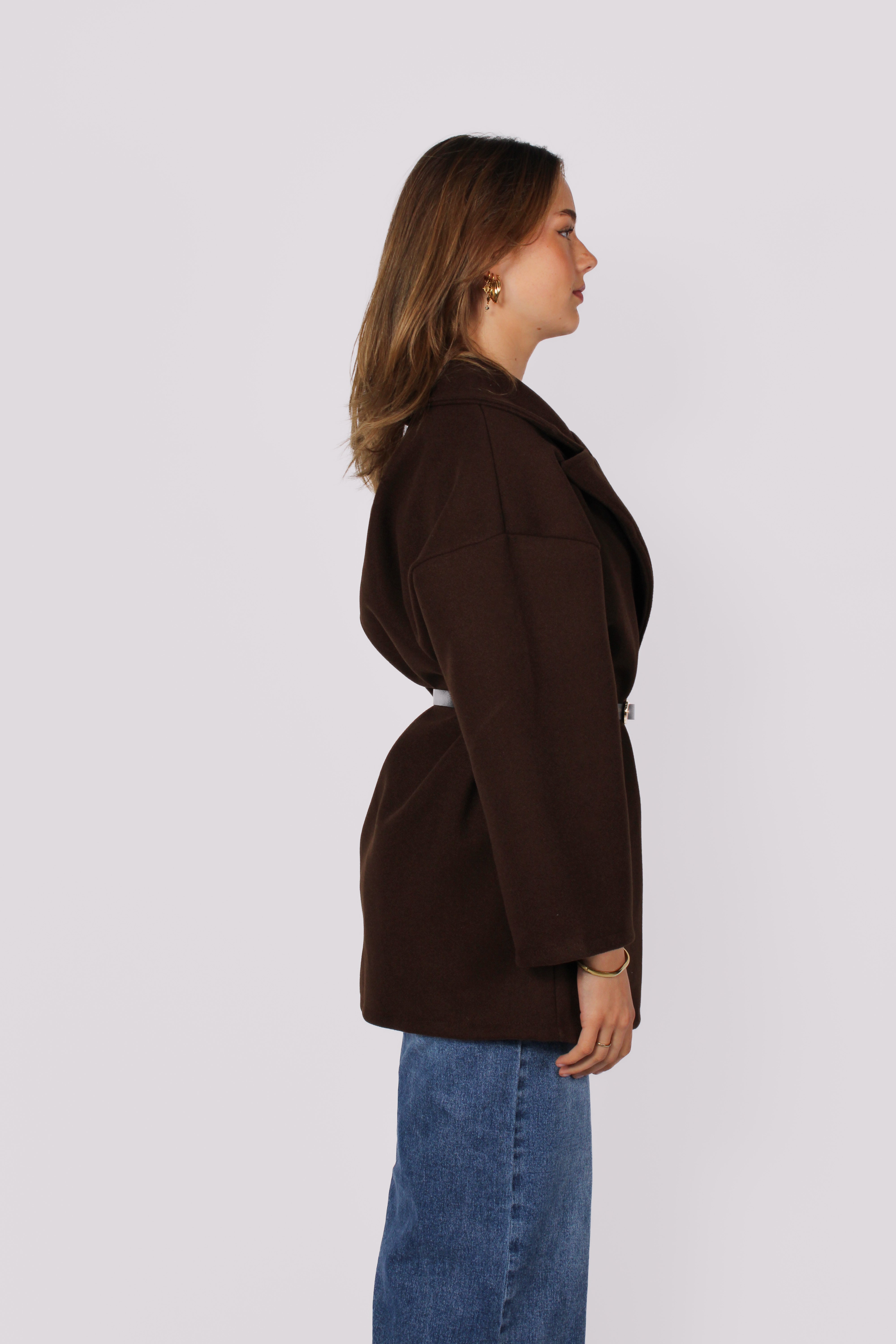 NINA JACKET - DARK BROWN