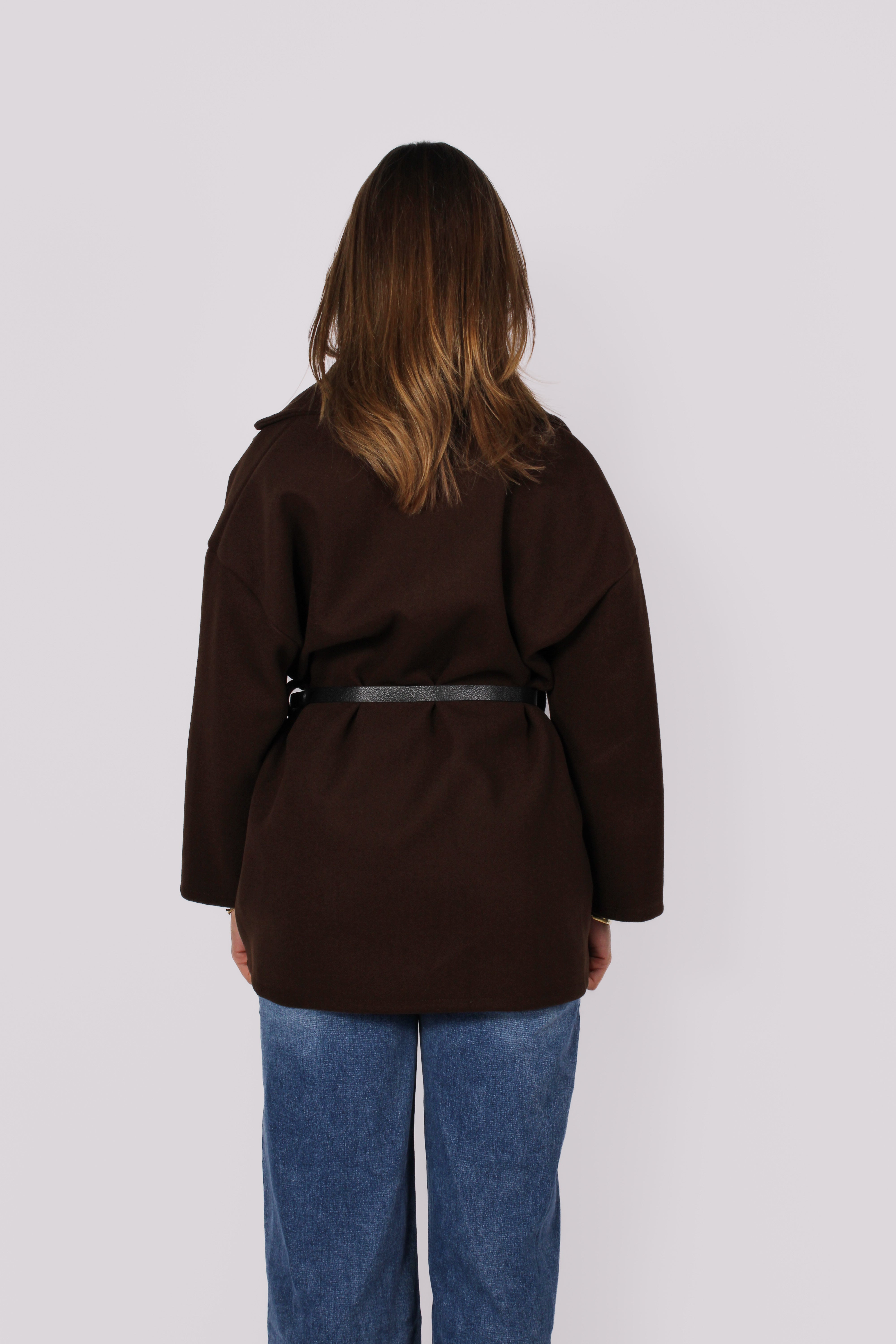 NINA JACKET - DARK BROWN