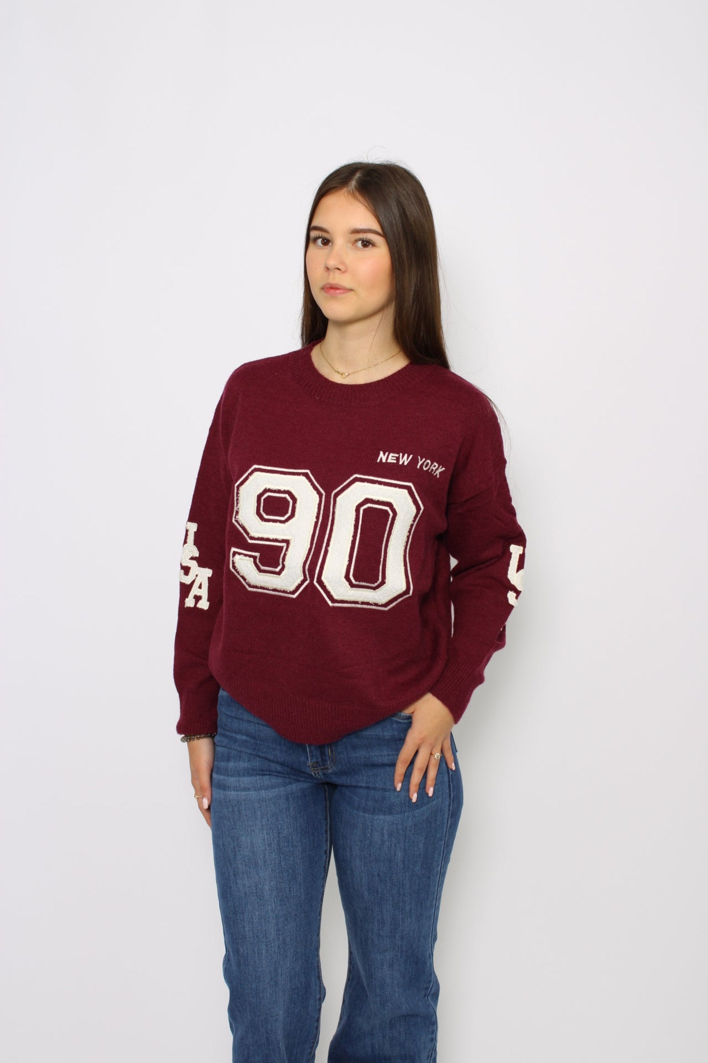 NEW YORK SWEATER - BURGUNDY