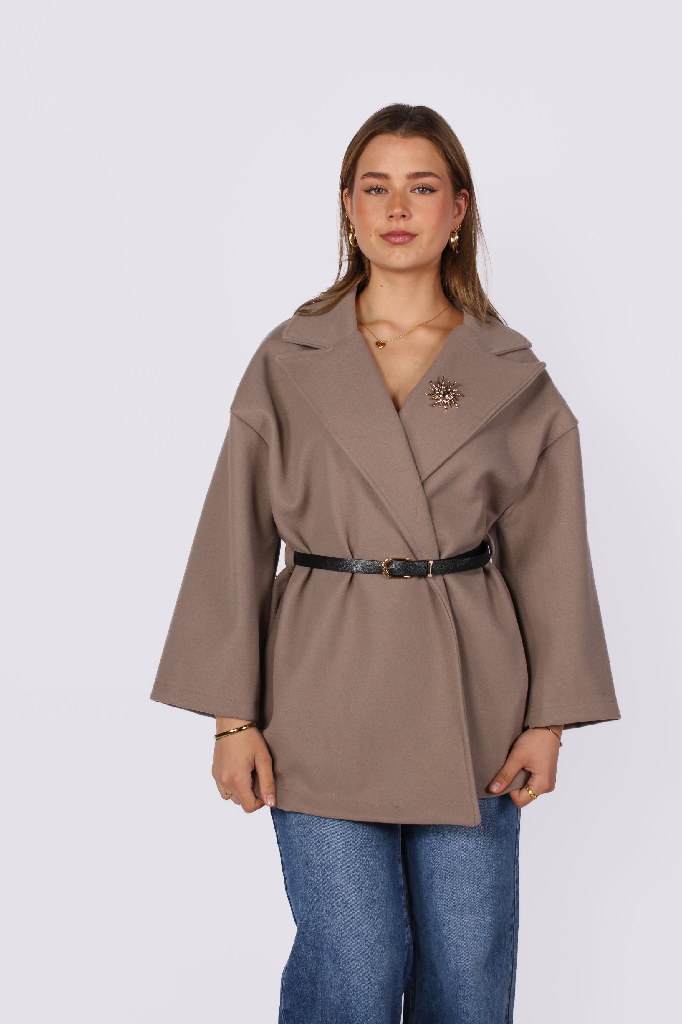 NINA JACKET - TAUPE