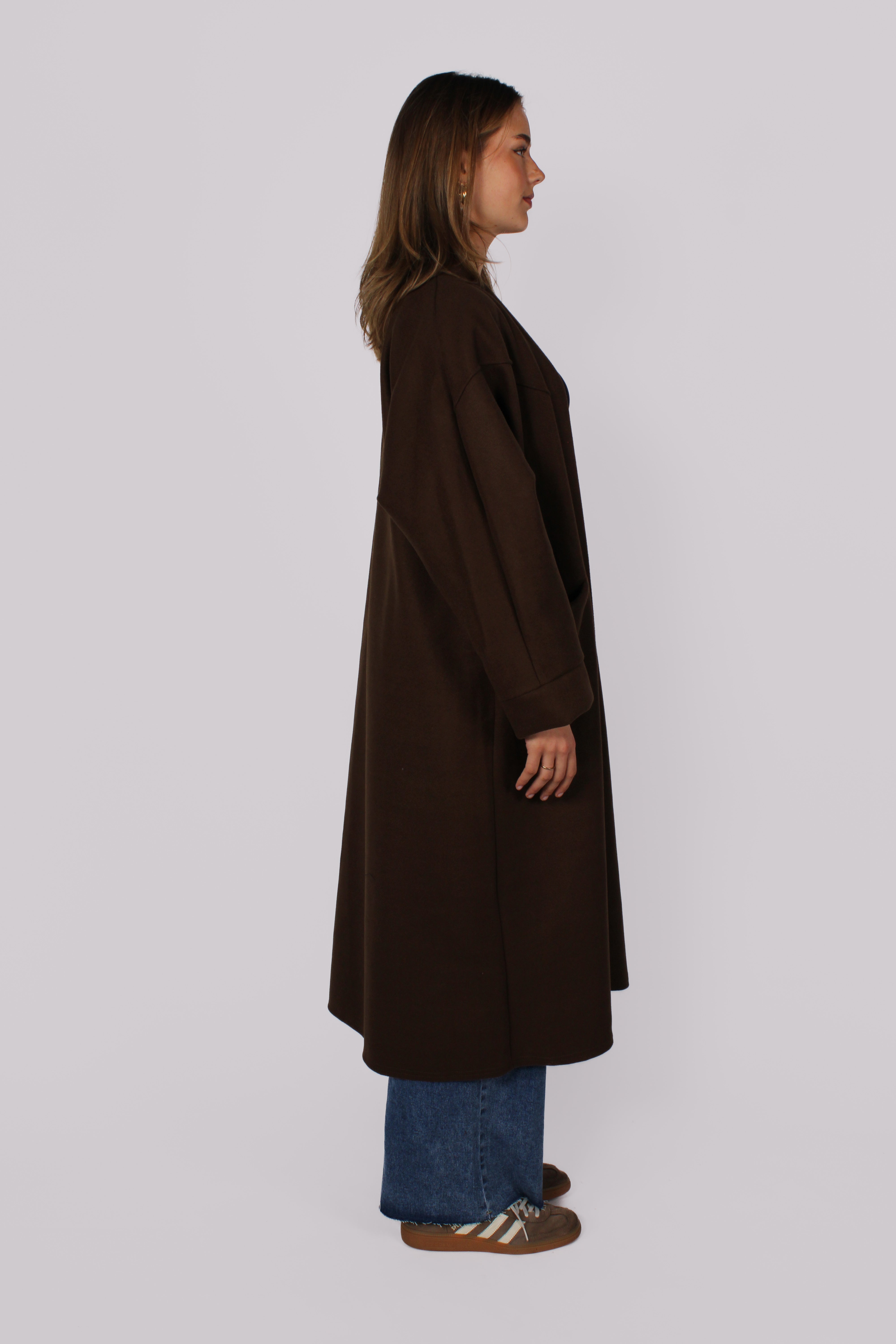 NYLA KIMONO - CHOCOLATE BROWN