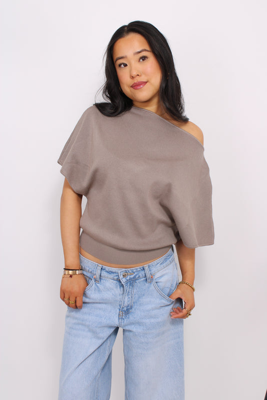 LIVA TOP - TAUPE
