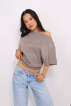 LIVA TOP - TAUPE