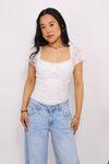 ROMANCE LACE TOP - WHITE