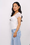 ROMANCE LACE TOP - WHITE