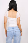 ROMANCE LACE TOP - WHITE