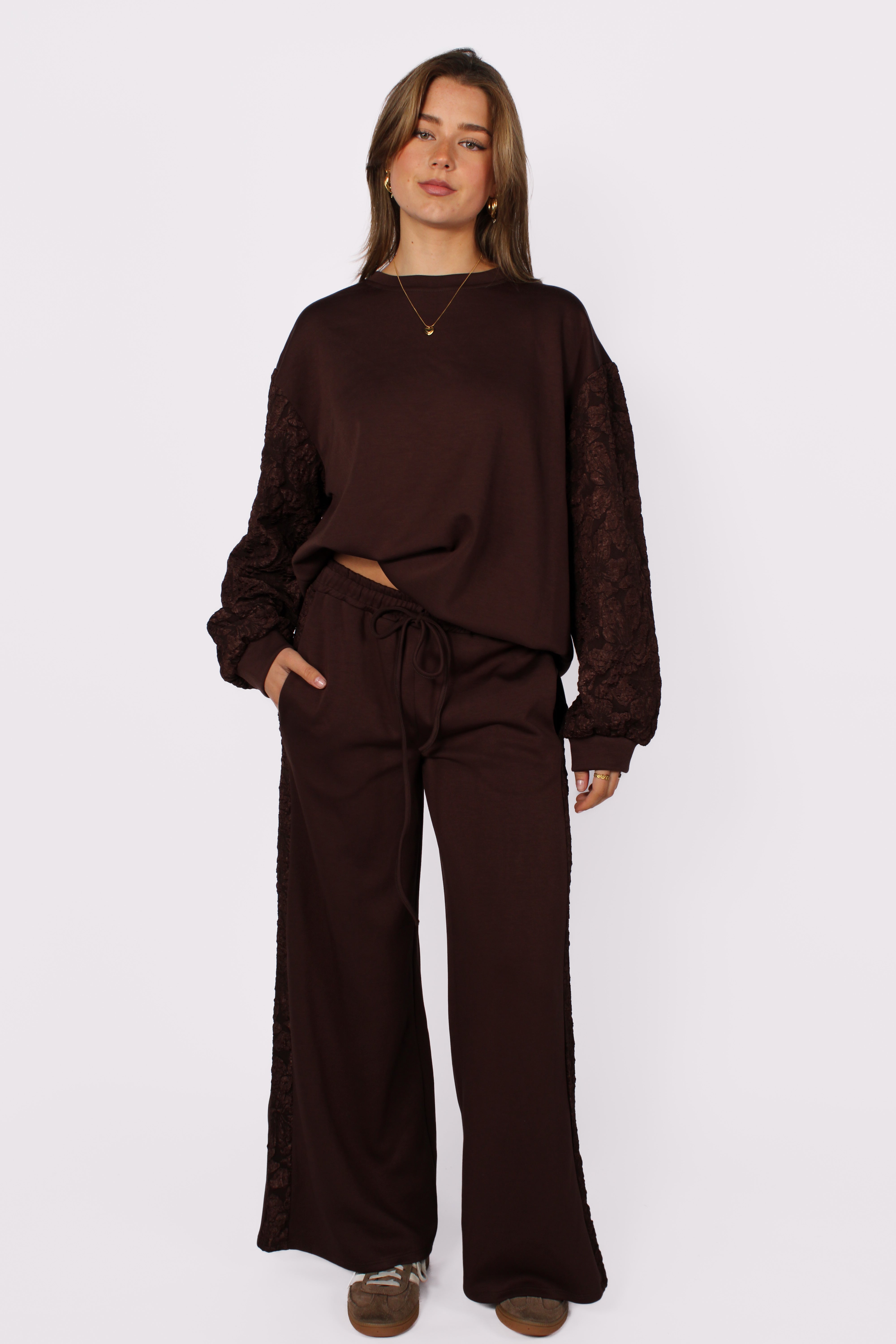 JACQUARD SET - DARK BROWN