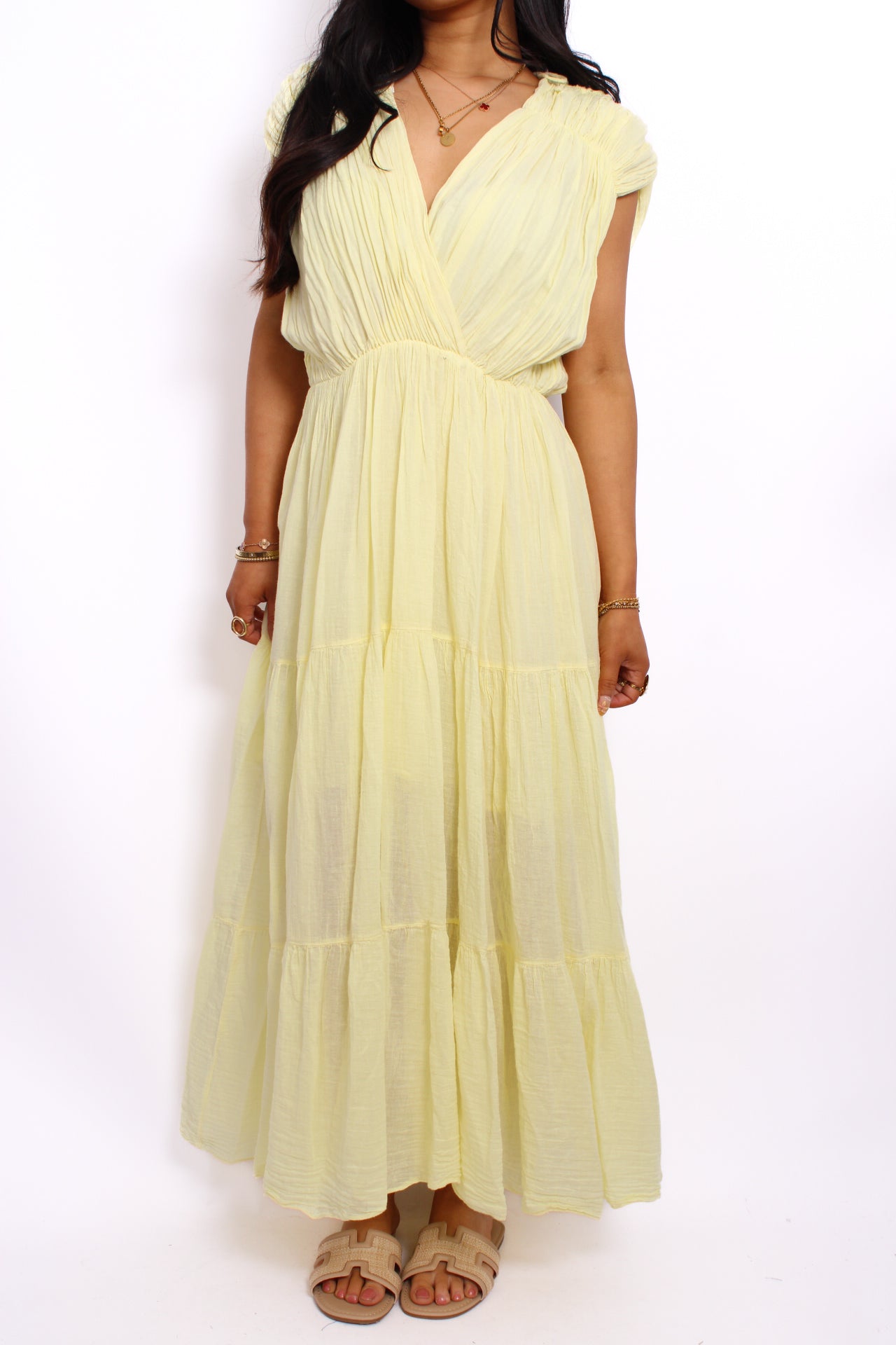 FEELING CUTE DRESS LONG - BUTTER YELLOW