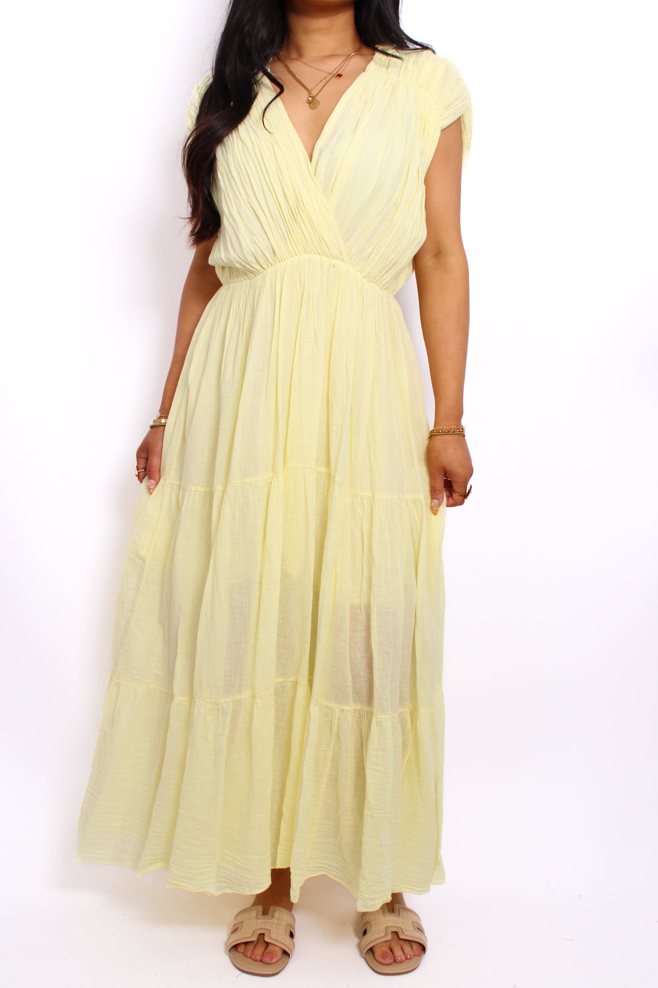 FEELING CUTE DRESS LONG - BUTTER YELLOW