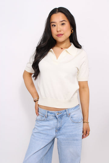 POLO TOP - ECRU