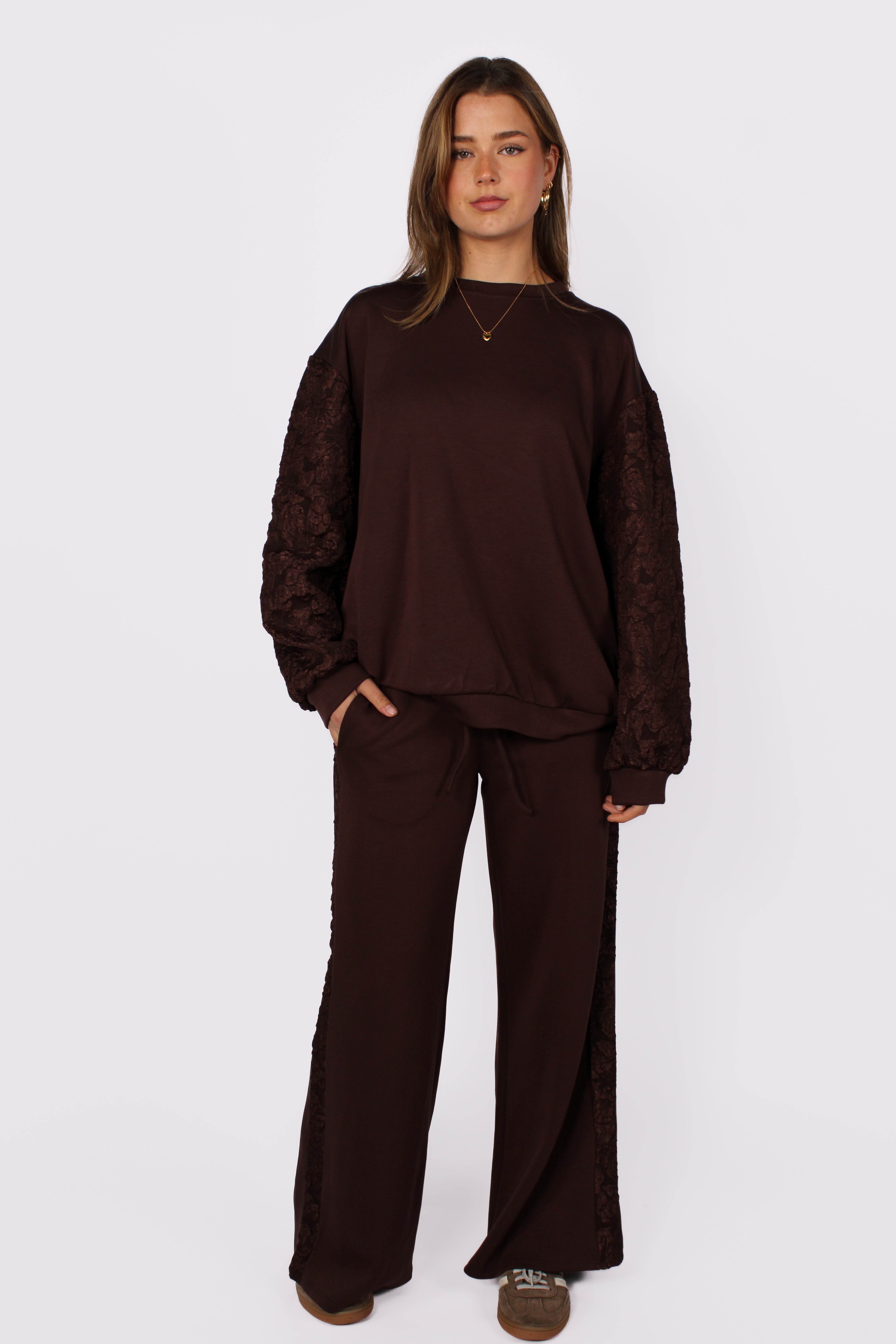 JACQUARD SET - DARK BROWN